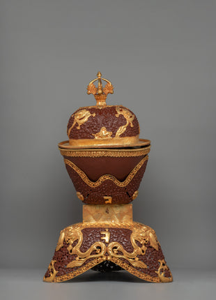 Ritual Bowl Kapala Set | Gold Plating for Sacred Ceremonies