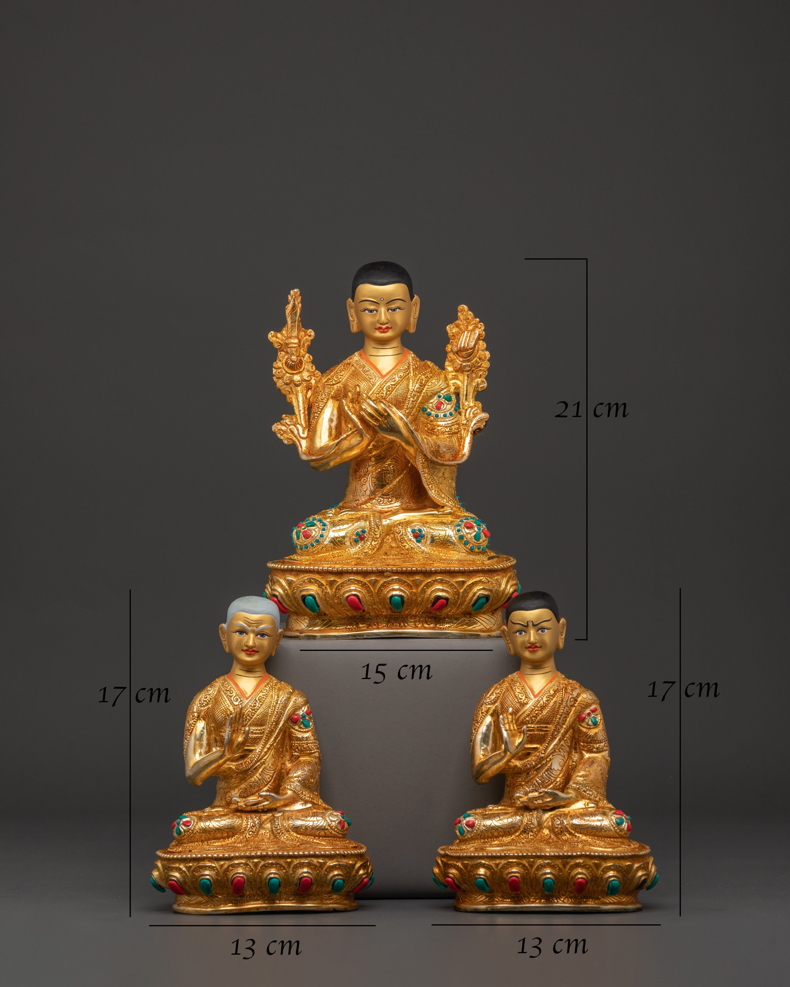 Handcrafted Buddhist Master Tsongkhapa Set | Tsongkhapa with Disciples