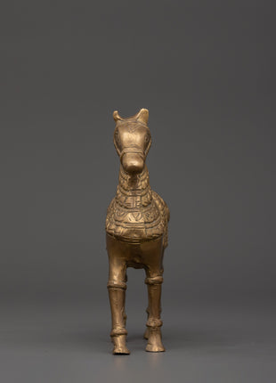 Brass Horse Sculpture for Home Decor | Handcrafted Symbol of Power, Speed & Victory