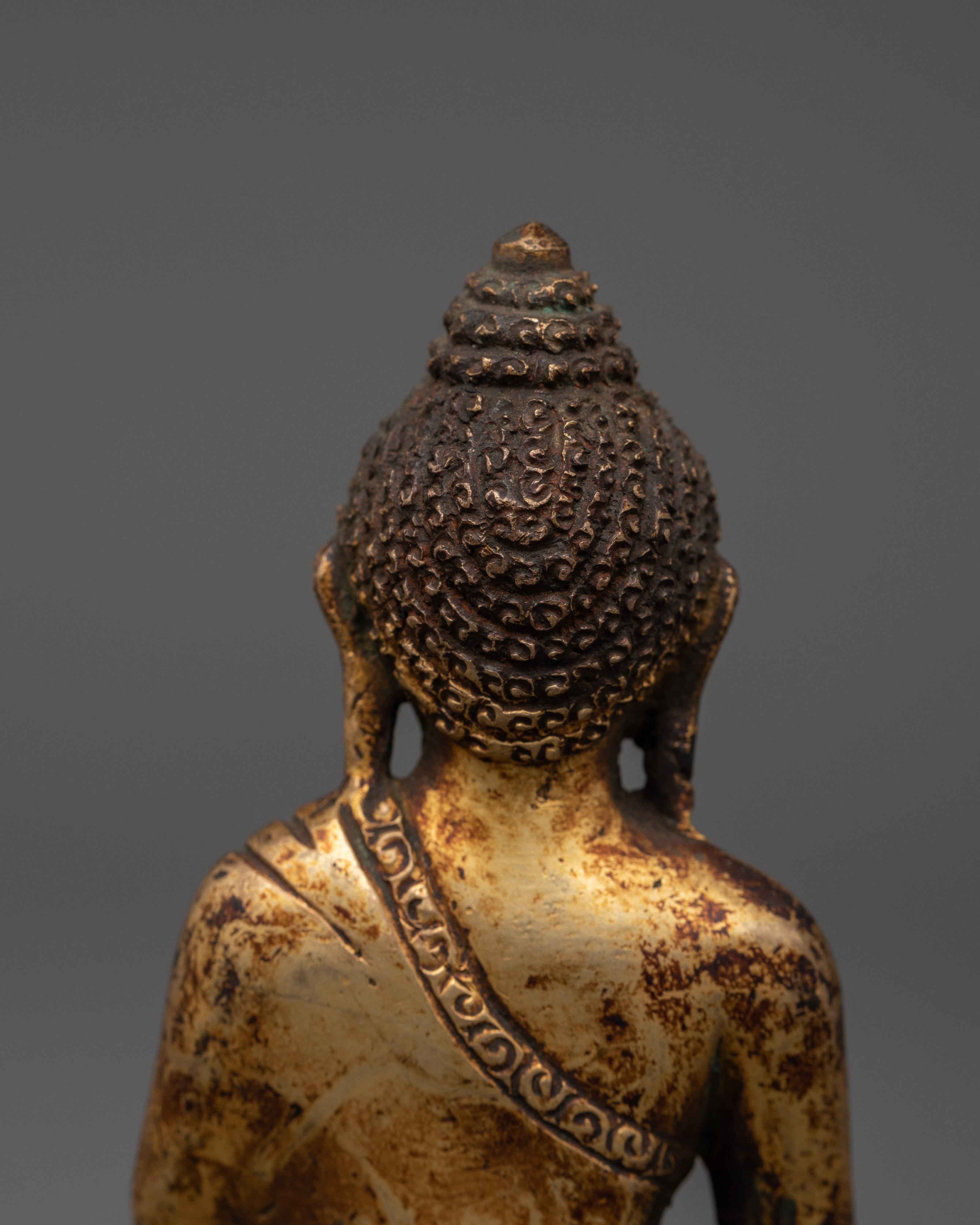 Traditional Sculpture of Amitabha Buddha | Meditation and Spiritual Mindfulness Decor