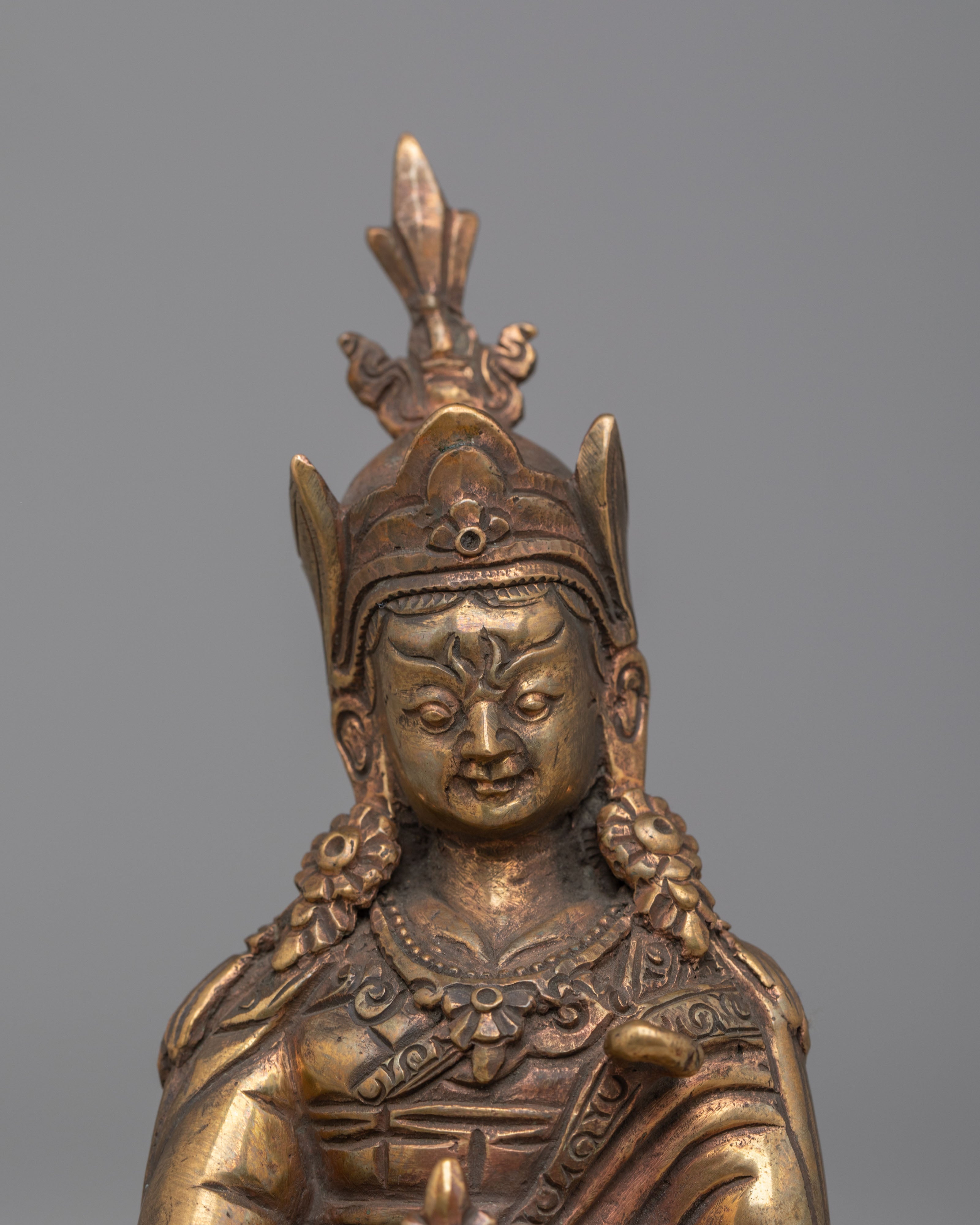 Padmasambhava Altar Statue | Handcrafted Tibetan Buddhist Artwork
