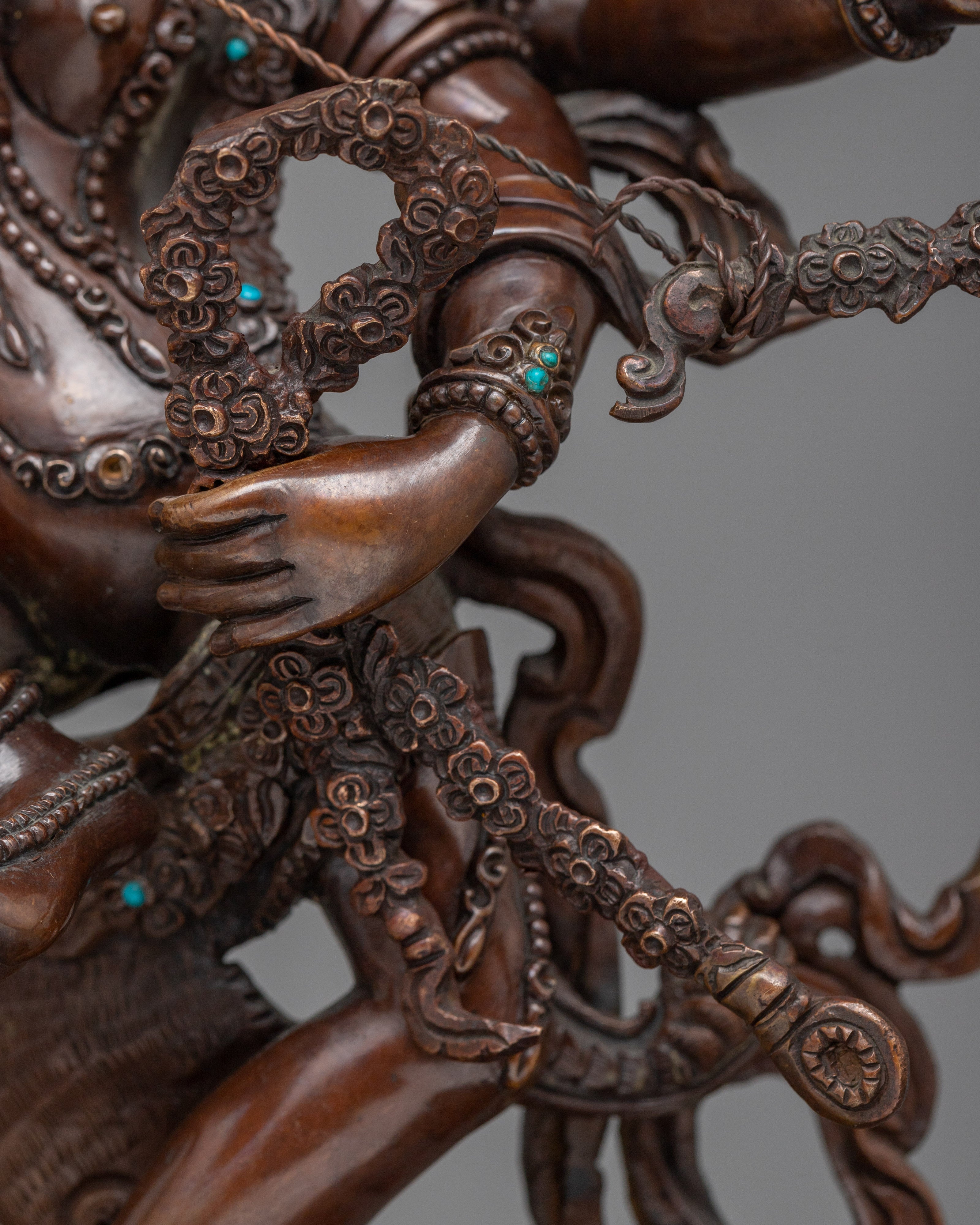 Oxidized Copper Kurukulla Dakini Sculpture |  Semi-Wrathful Yidam Artwork