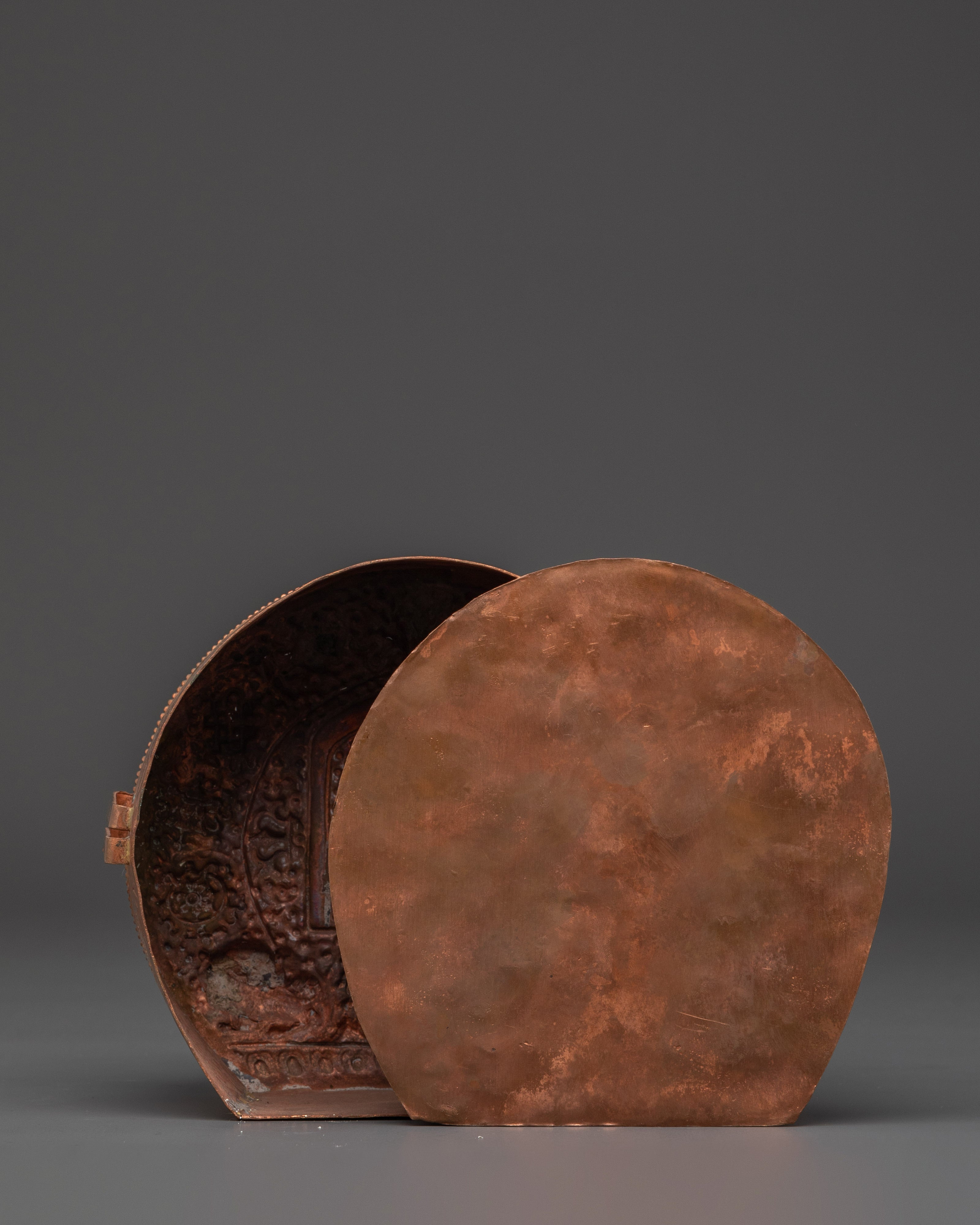 Handcrafted Spiritual Ghau Box | Copper Ritual Box for Meditation and Spiritual Practices