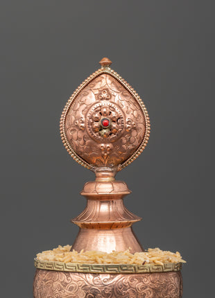 Copper Tibetan Mandala Offering Set | Tibetan Ritual Altar Item