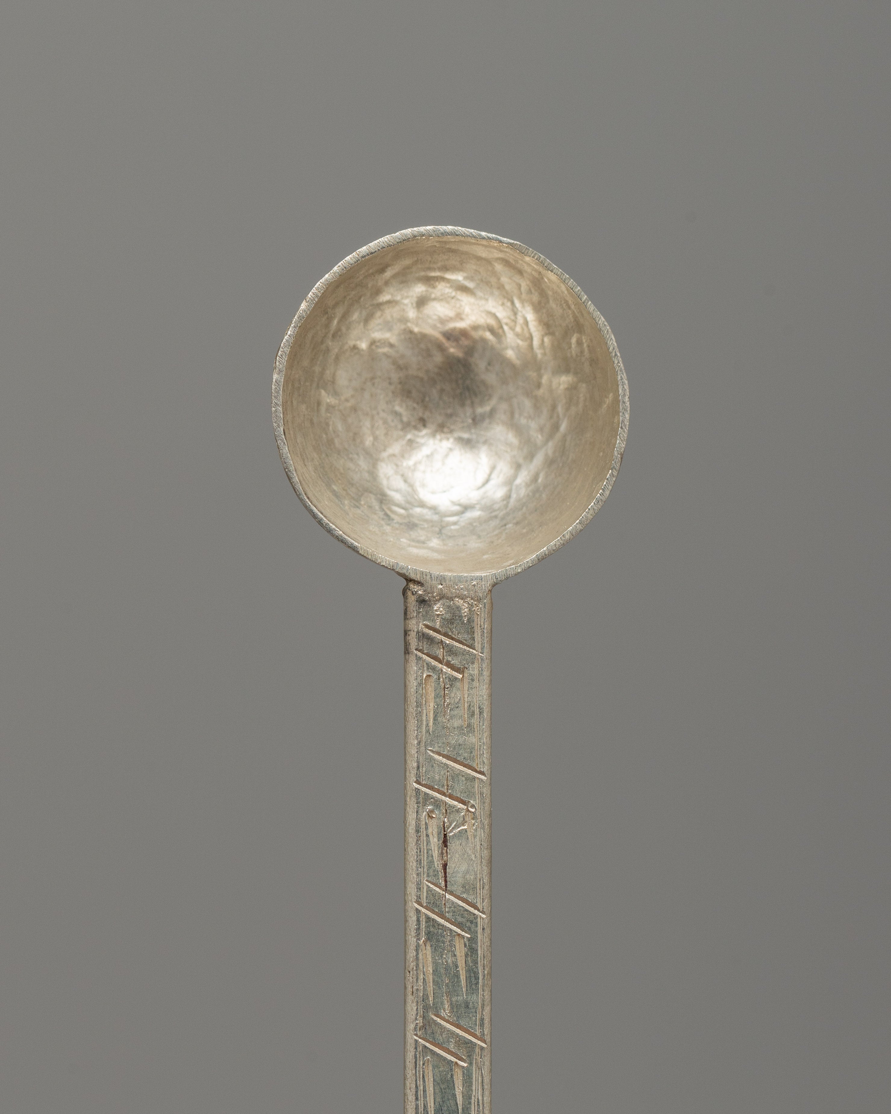 Altar Silver Plated Spoon Set | Coral & Turquoise Inlay Ritual Tool