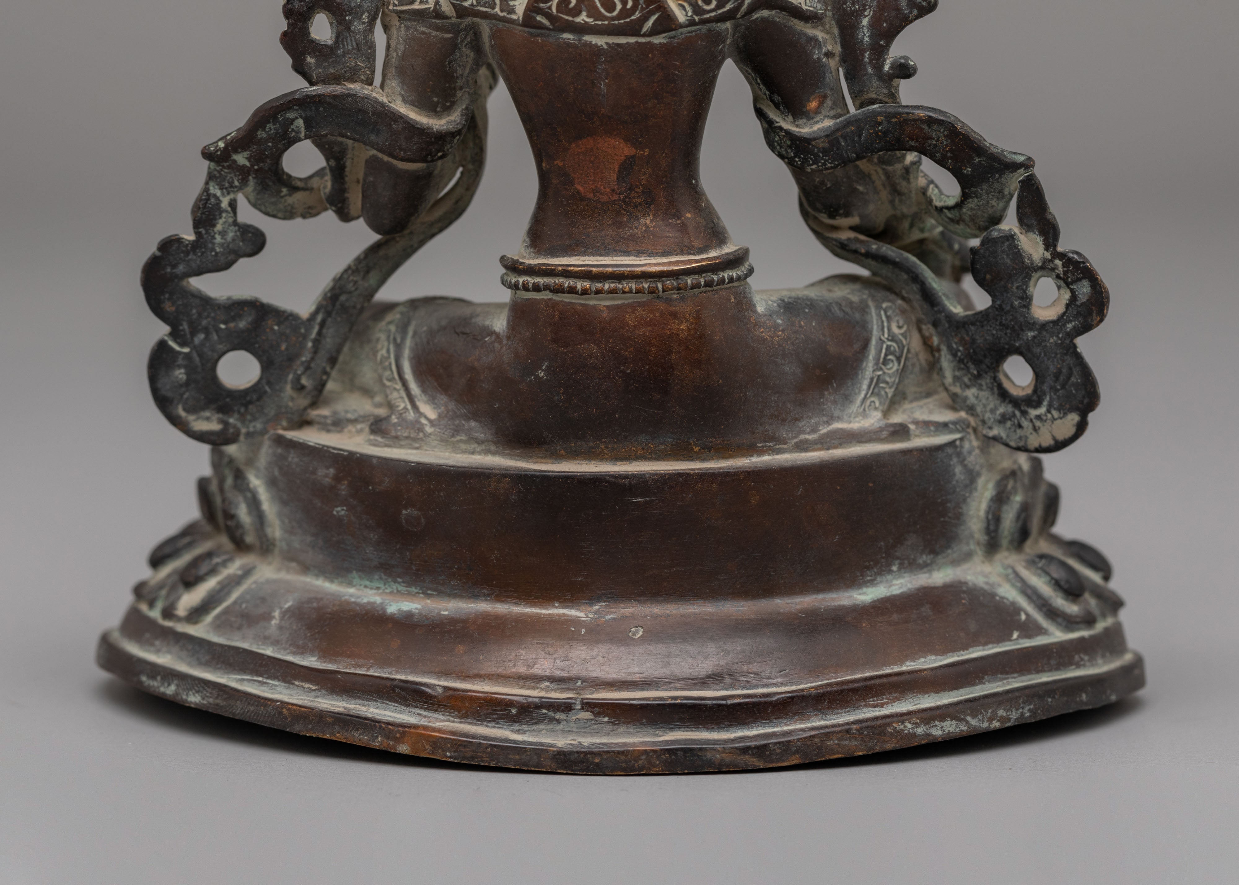 Traditional Green Tara Sculpture | Handcrafted Tibetan Goddess Figurine