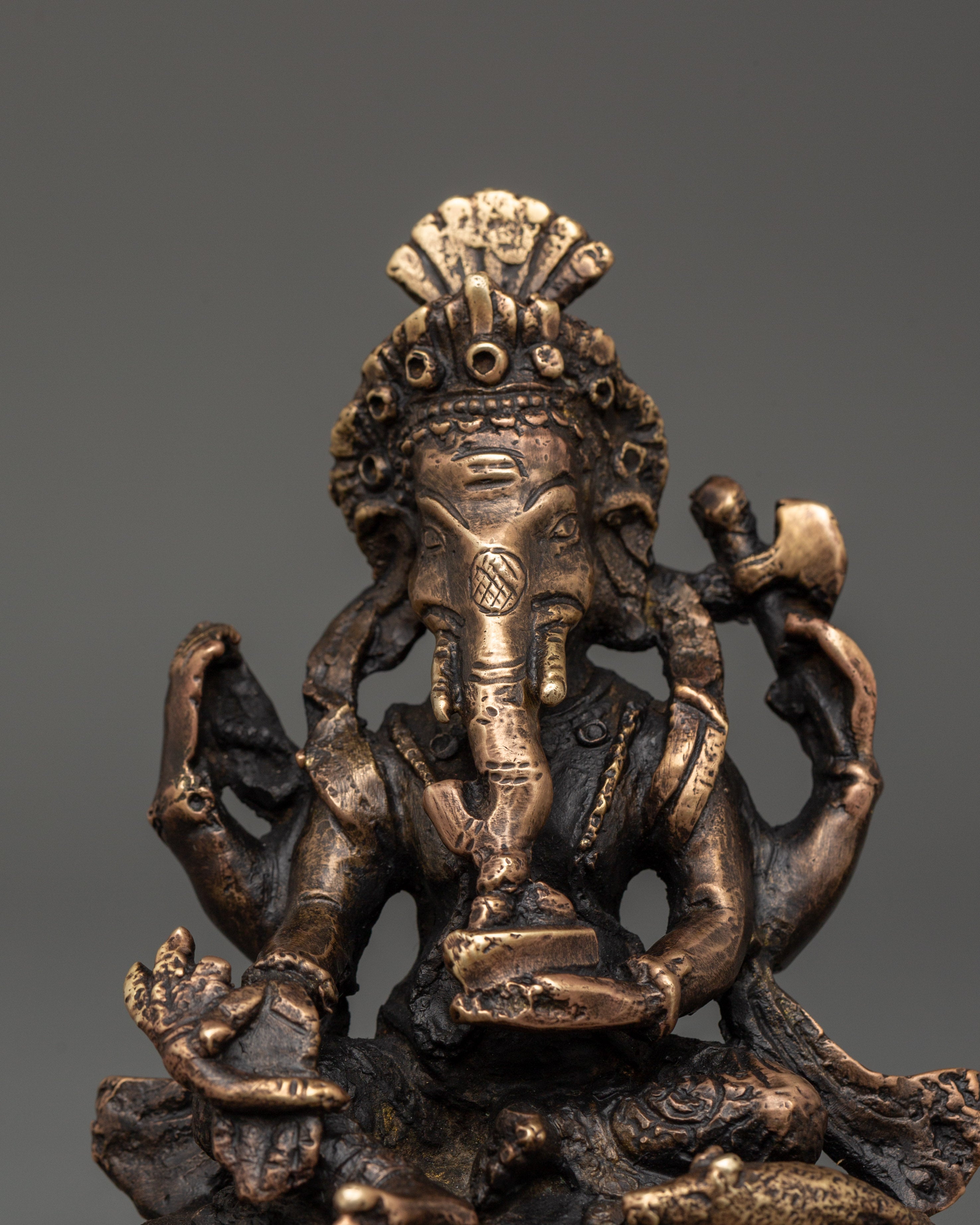 Handmade Hindu Deity Sculpture of Ganesh | Symbol of Wisdom