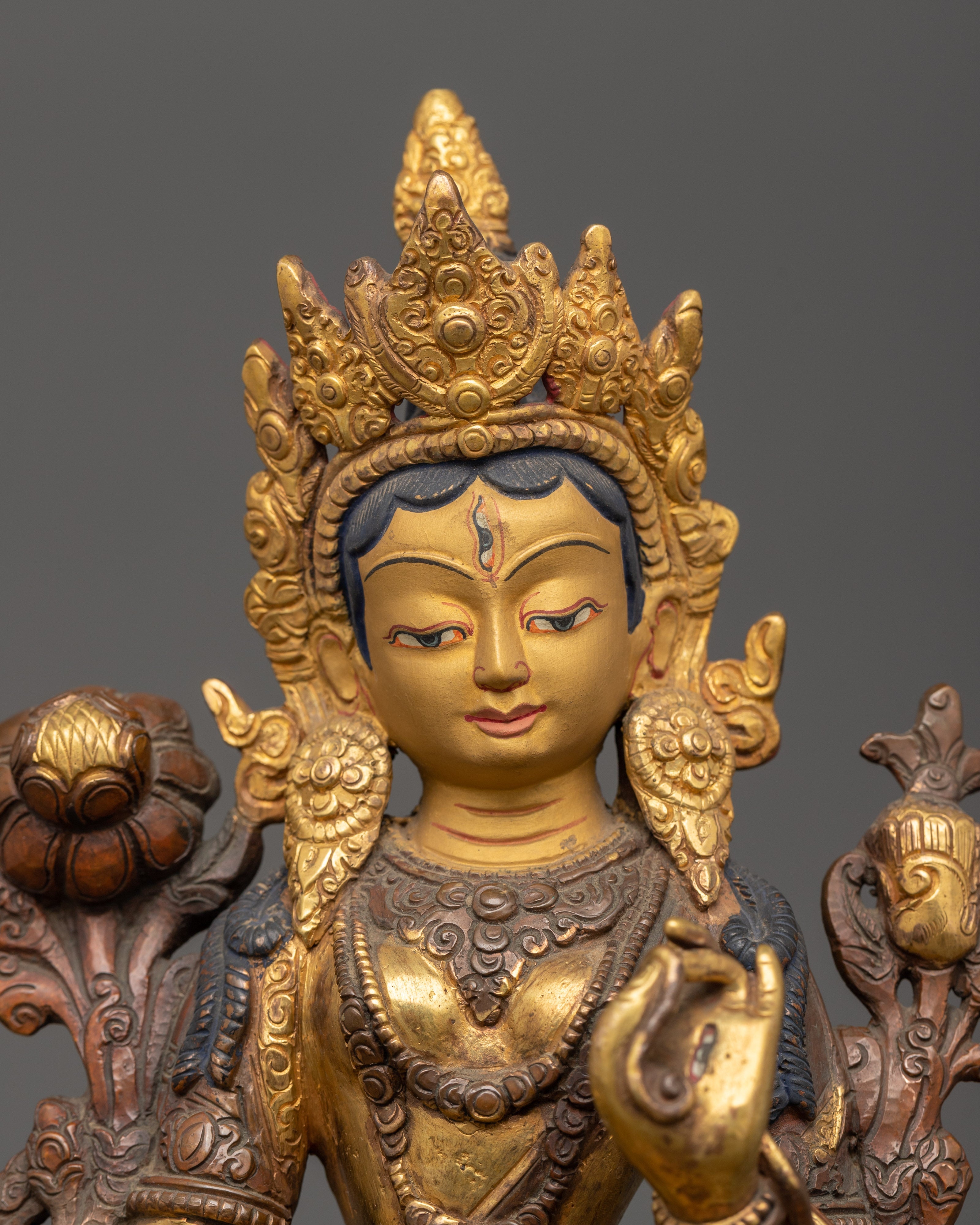 White Tara Statue with Seven Eyes | Buddhist Goddess of Healing and Longevity