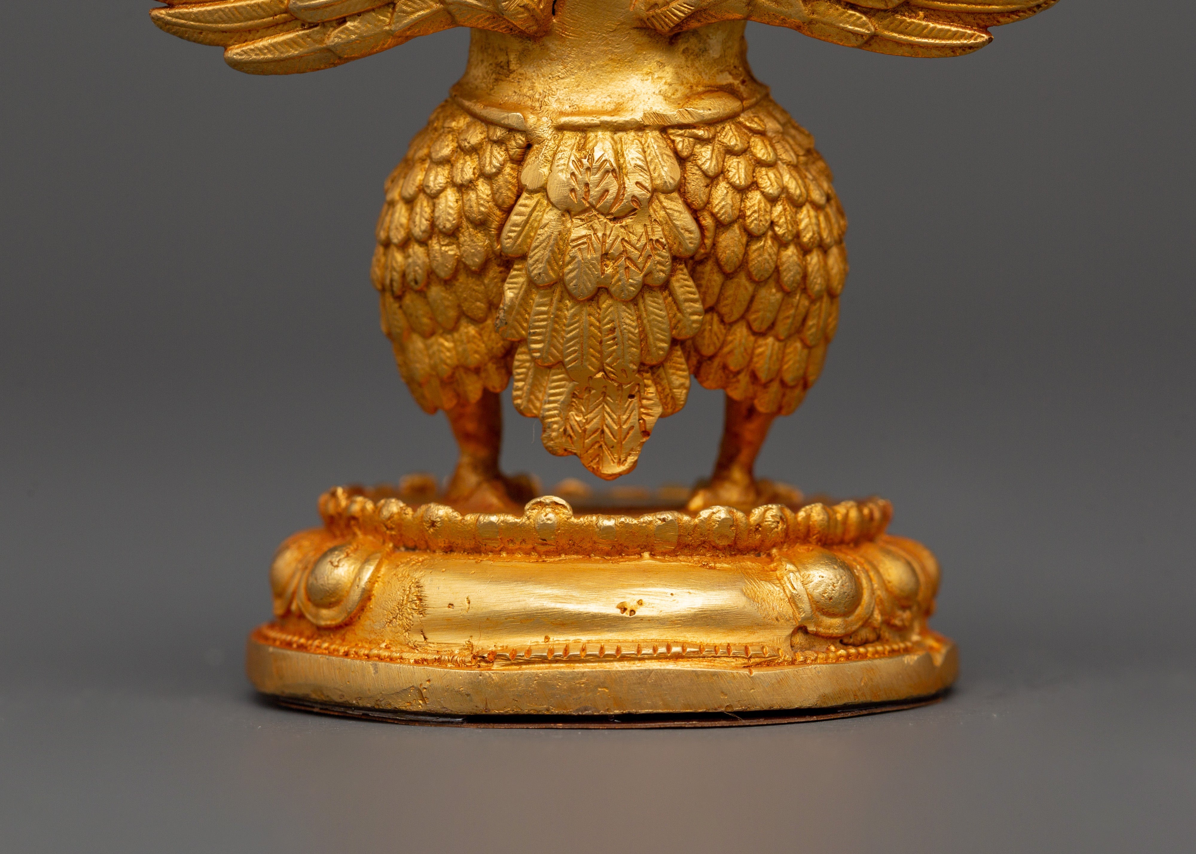 Garuda Tibetan Mythical Protector Deity Figurine - Decor for Protection & Sacred Energy