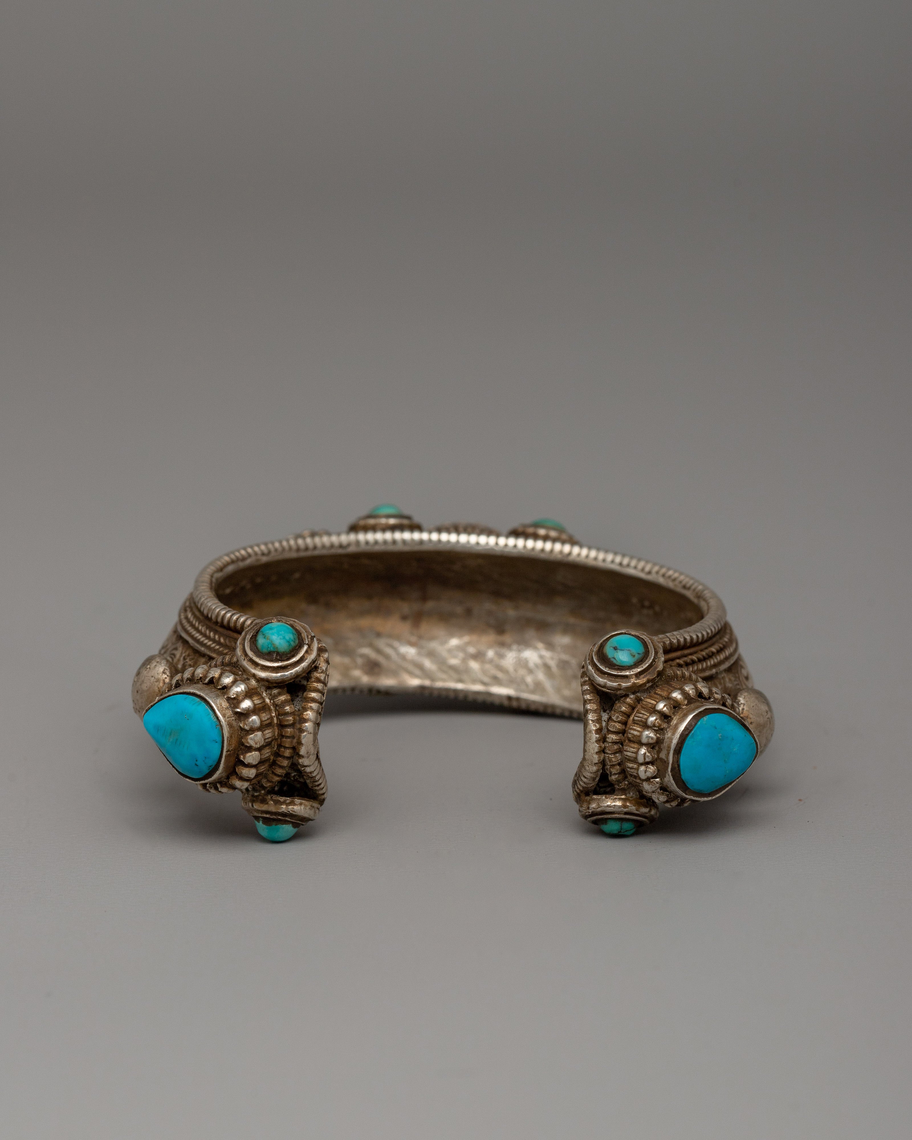 Handcrafted Silver Body Bracelet | Traditional Buddhist Jewelry