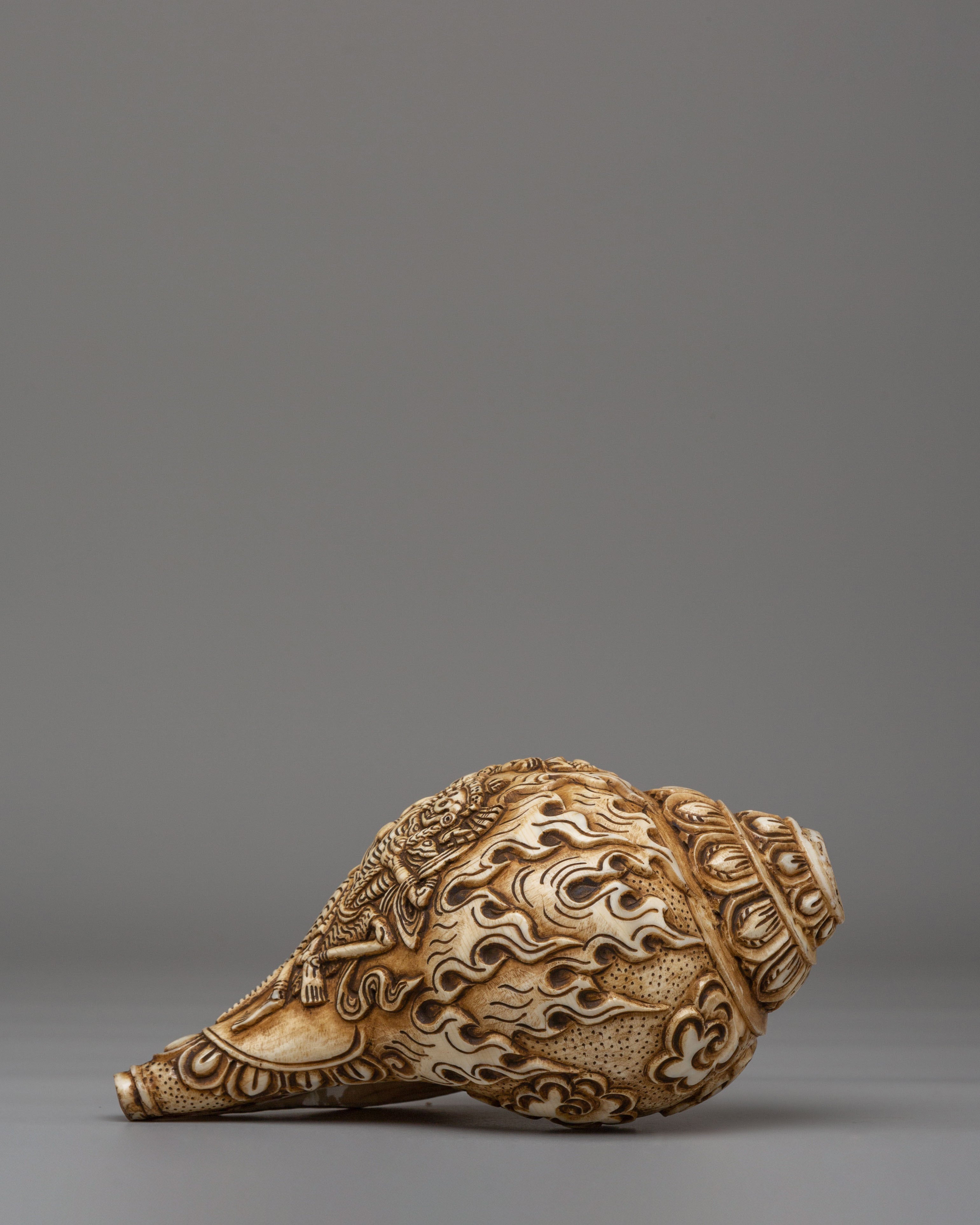 Spiritual Chittipati Conch | Tibetan Ritual Conch Shell