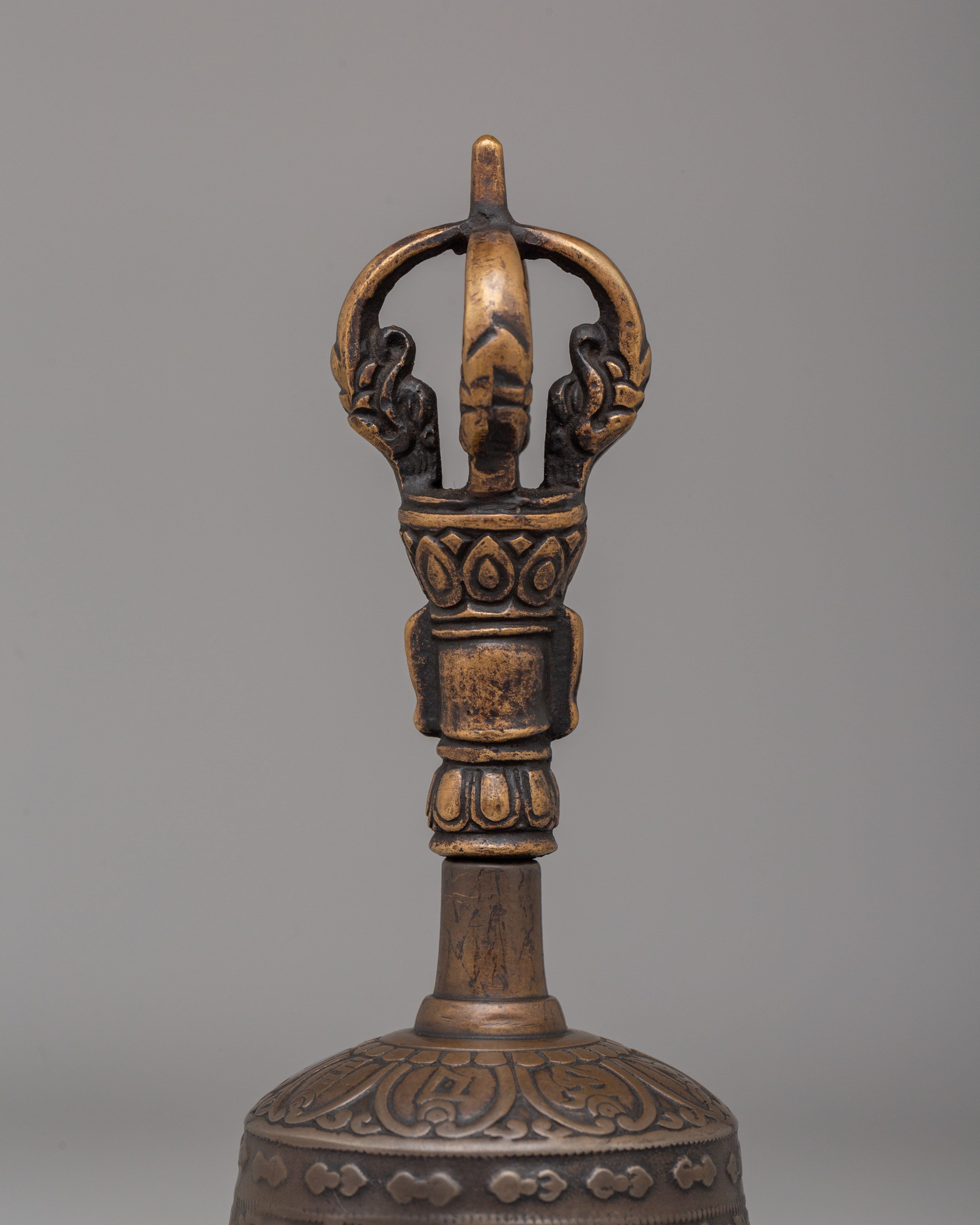 Himalayan Vajra and Bell Set for Ritual | Bronze Buddhist Ritual Tools