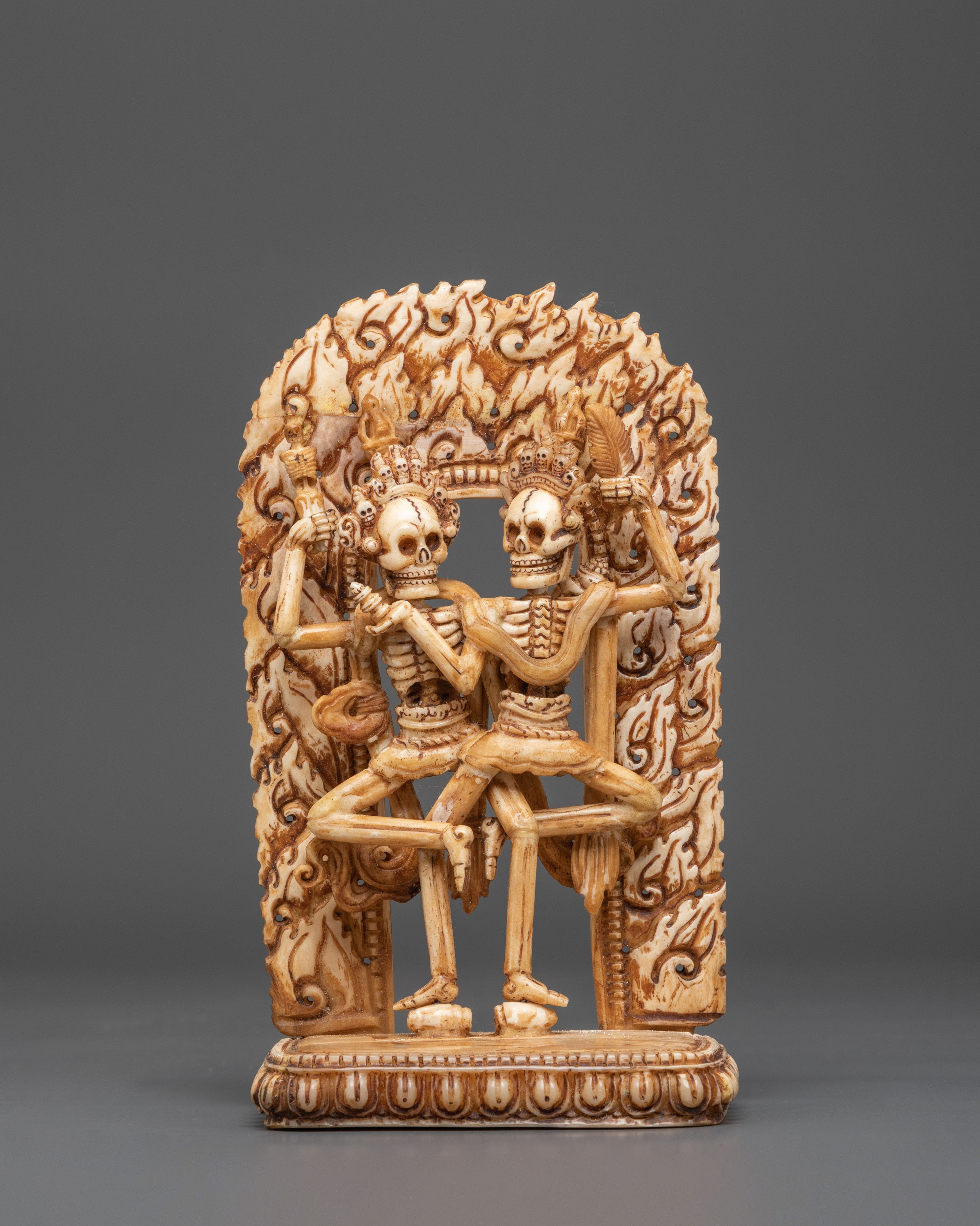 Chitipati Buddhist Protector Deity Bone Craving | A Buddhist Symbol of Protection