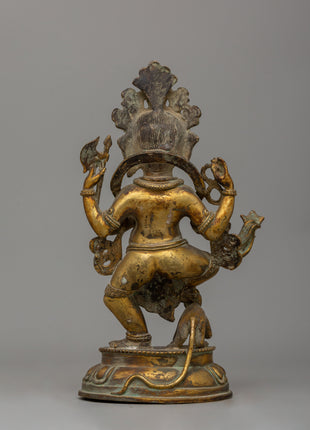 Gold Plated Standing Ganesh Statue | The Sacred Remover of Obstacles