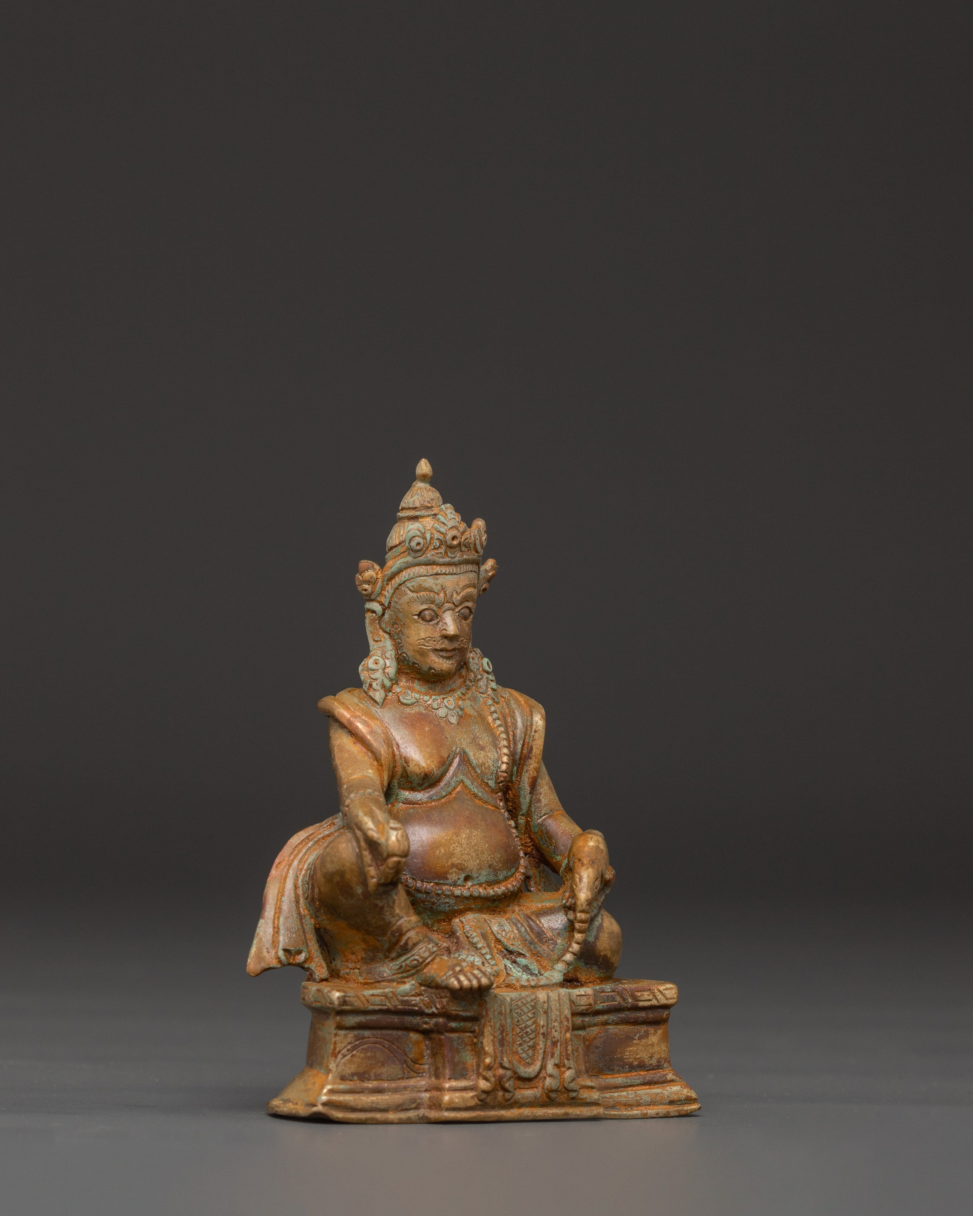 Dzambala Wealth Deity Copper Statue | Traditional Tibetan Deity of Abundance