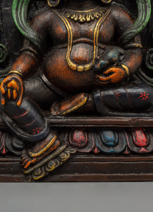Hand-Painted Dzambhala for Dharma Statue | Buddhist Wealth Deity