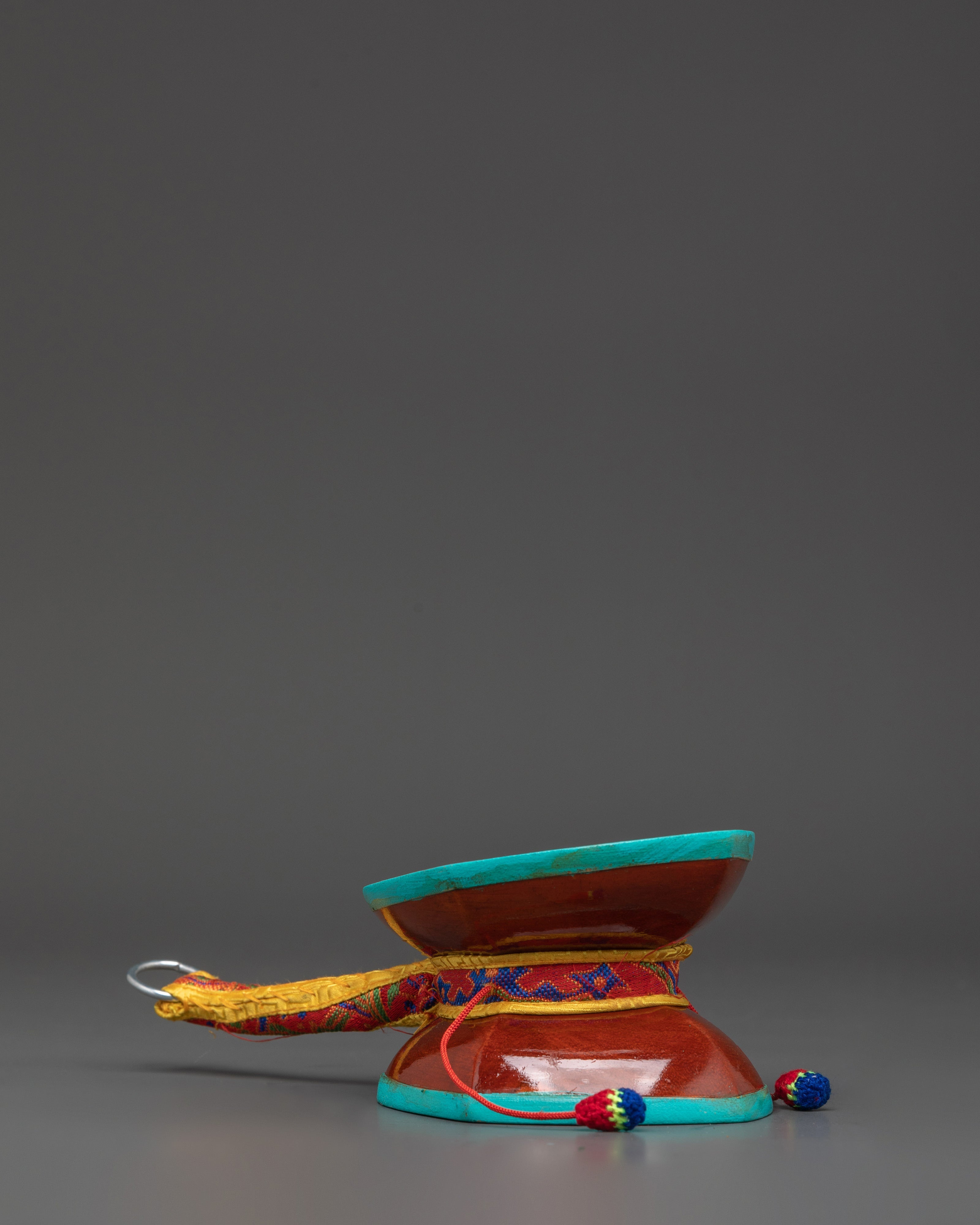 Handcrafted Wooden Damaru | Tibetan Ritual Damaru in ShangDhang Wood