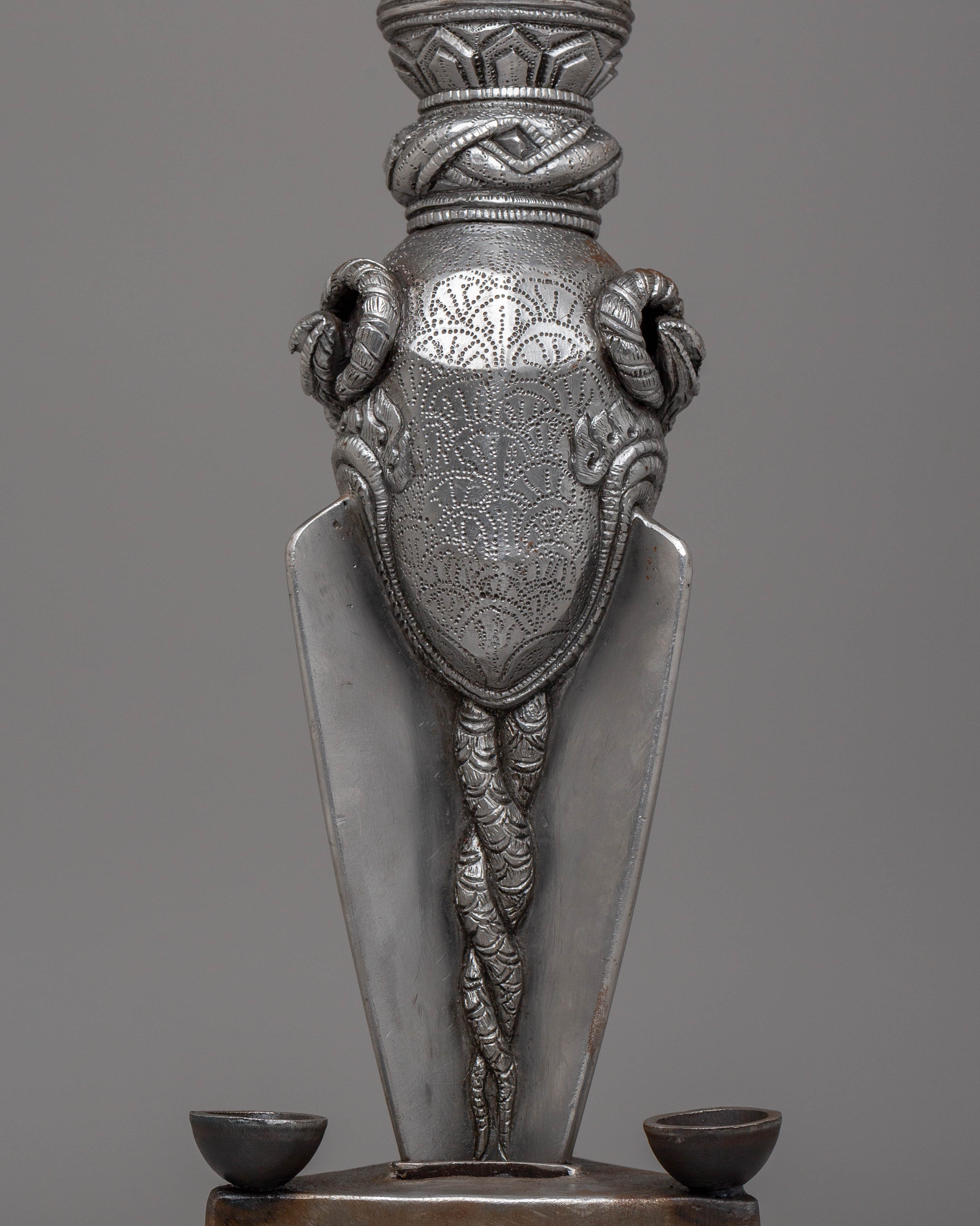 Iron Phurba for Buddhist Ceremonies |Tibetan Ritual Tool with Acrylic Color