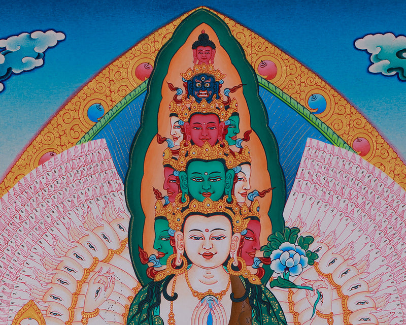 One Thousand Armed Avalokiteshvara Thangka | Compassionate Bodhisattva