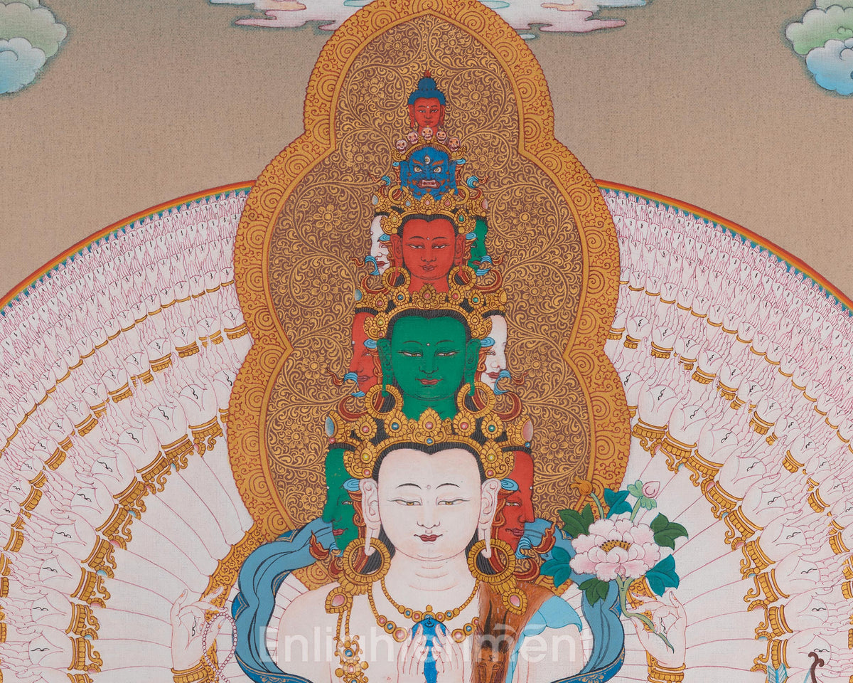1000-Armed Chenrezig with Other Deities | Sahasrabhuja Avalokiteshvara