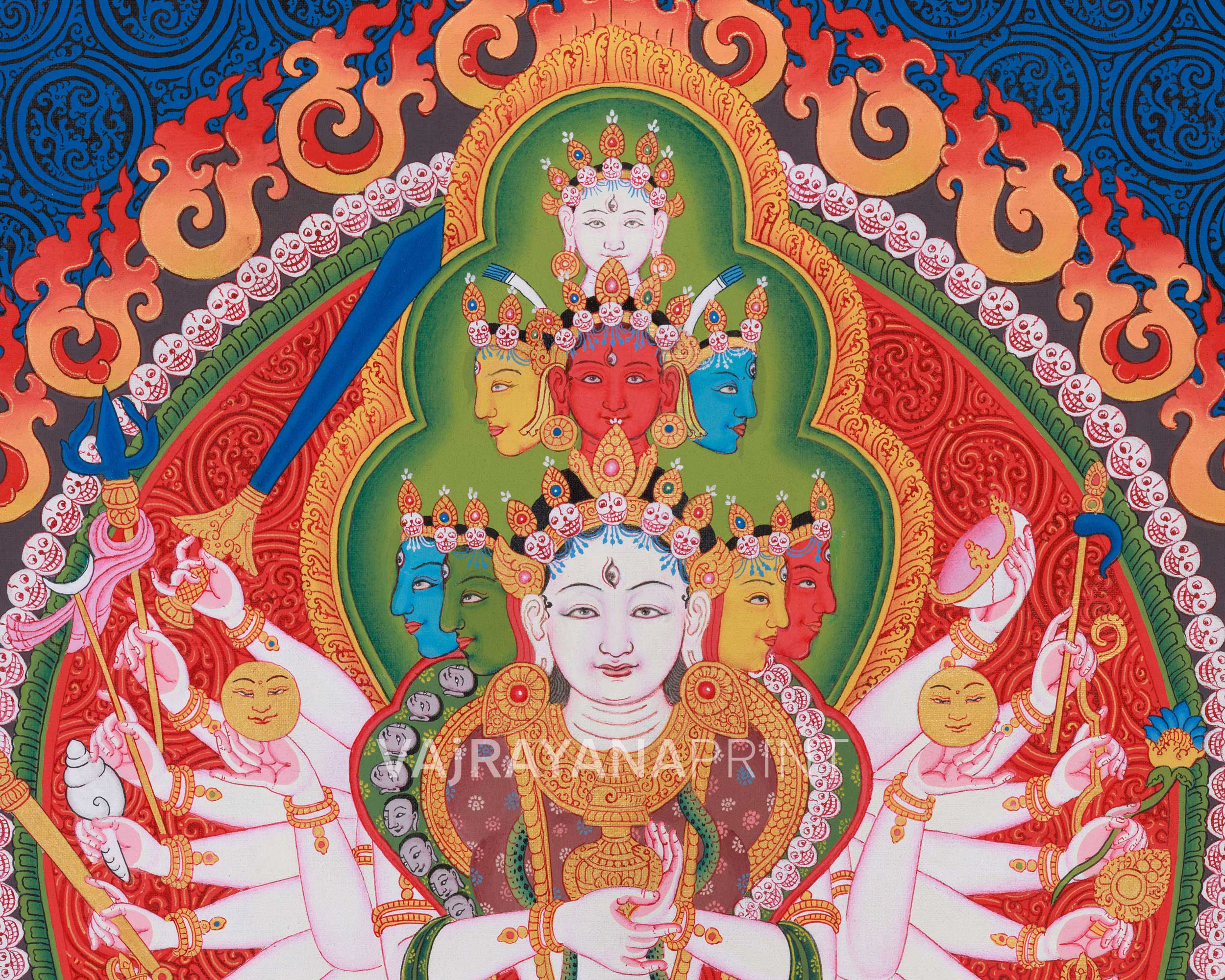 Goddess SiddhiLakshmi Canvas Print | Traditional Digital Print | Artwork for Financial Growth