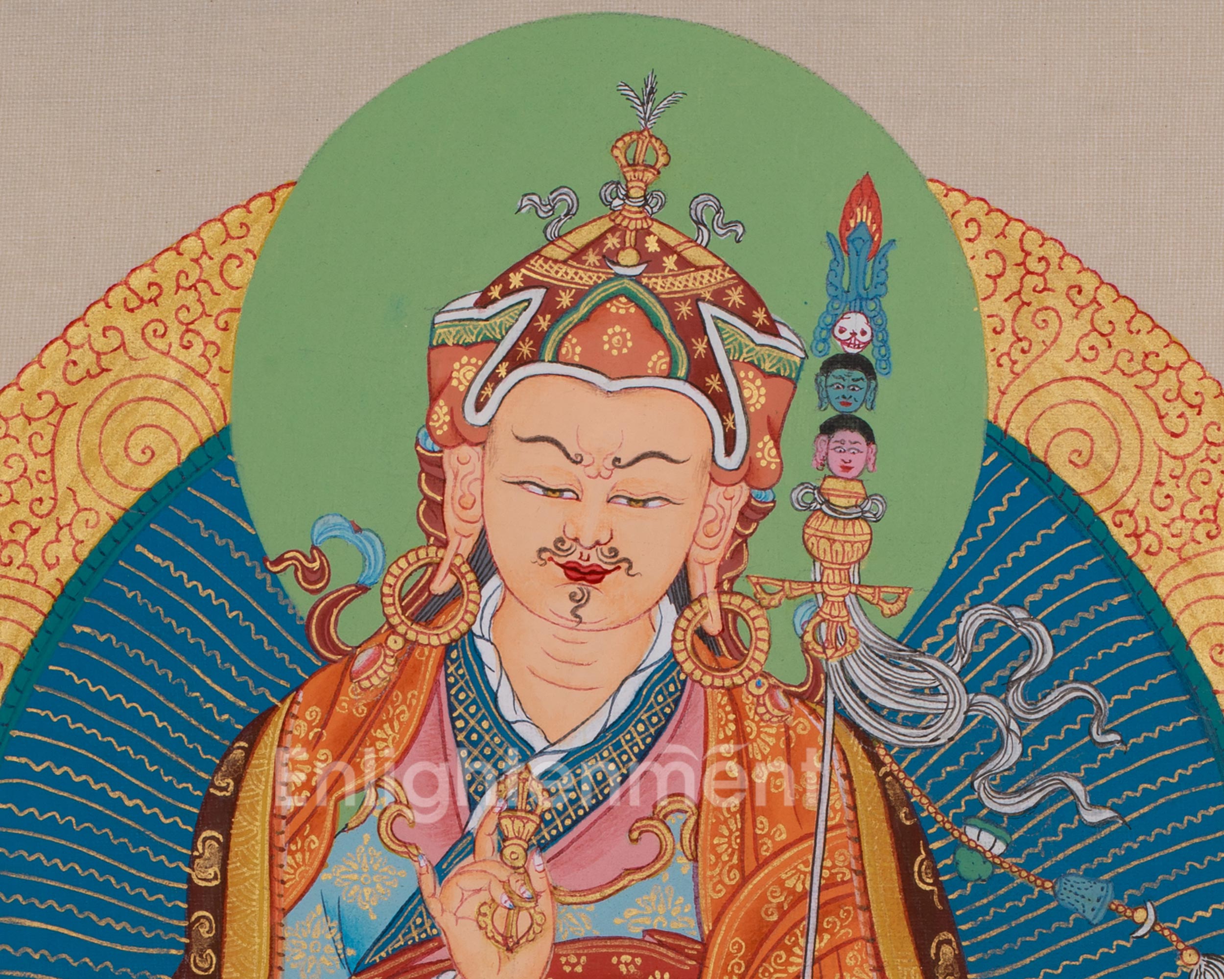 Himalayan Artwork of Guru Rinpoche | Spiritual Teacher | Enlightened Wisdom