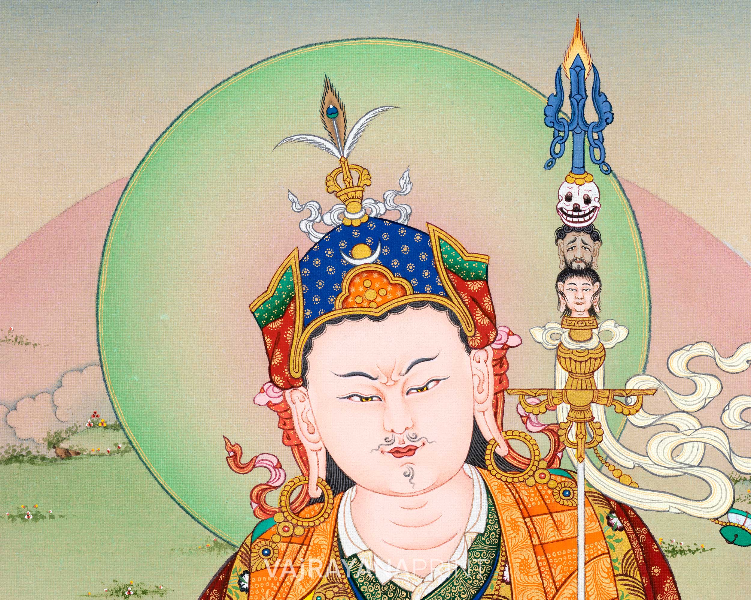 Guru Rinpoche, The Lotus Born | High-Quality Giclee Print of Maha Padmasambhava | Wall Hanging Decors