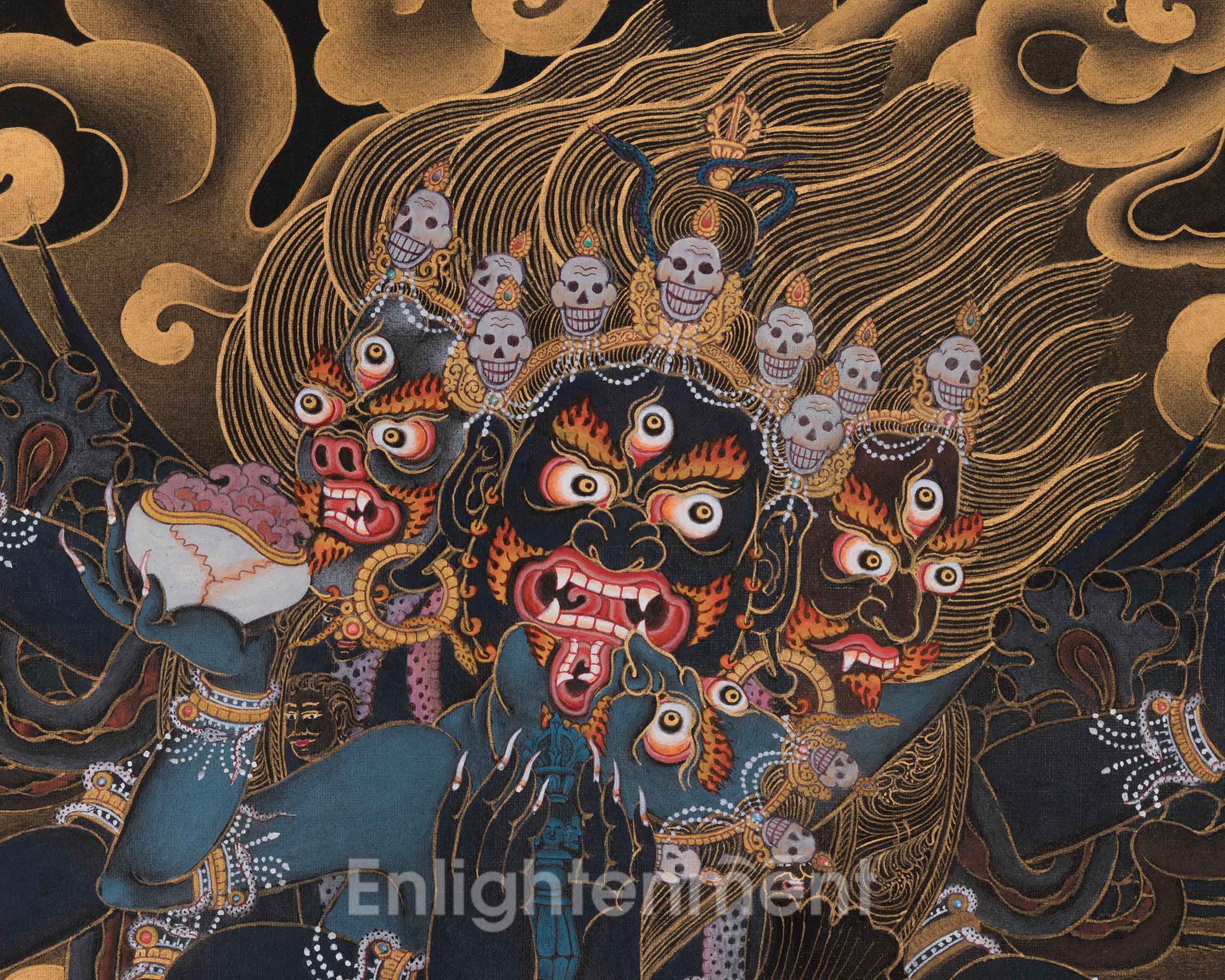 Vajrakilaya Sacred Artwork | Wrathful Wisdom Deity of Spiritual Protection