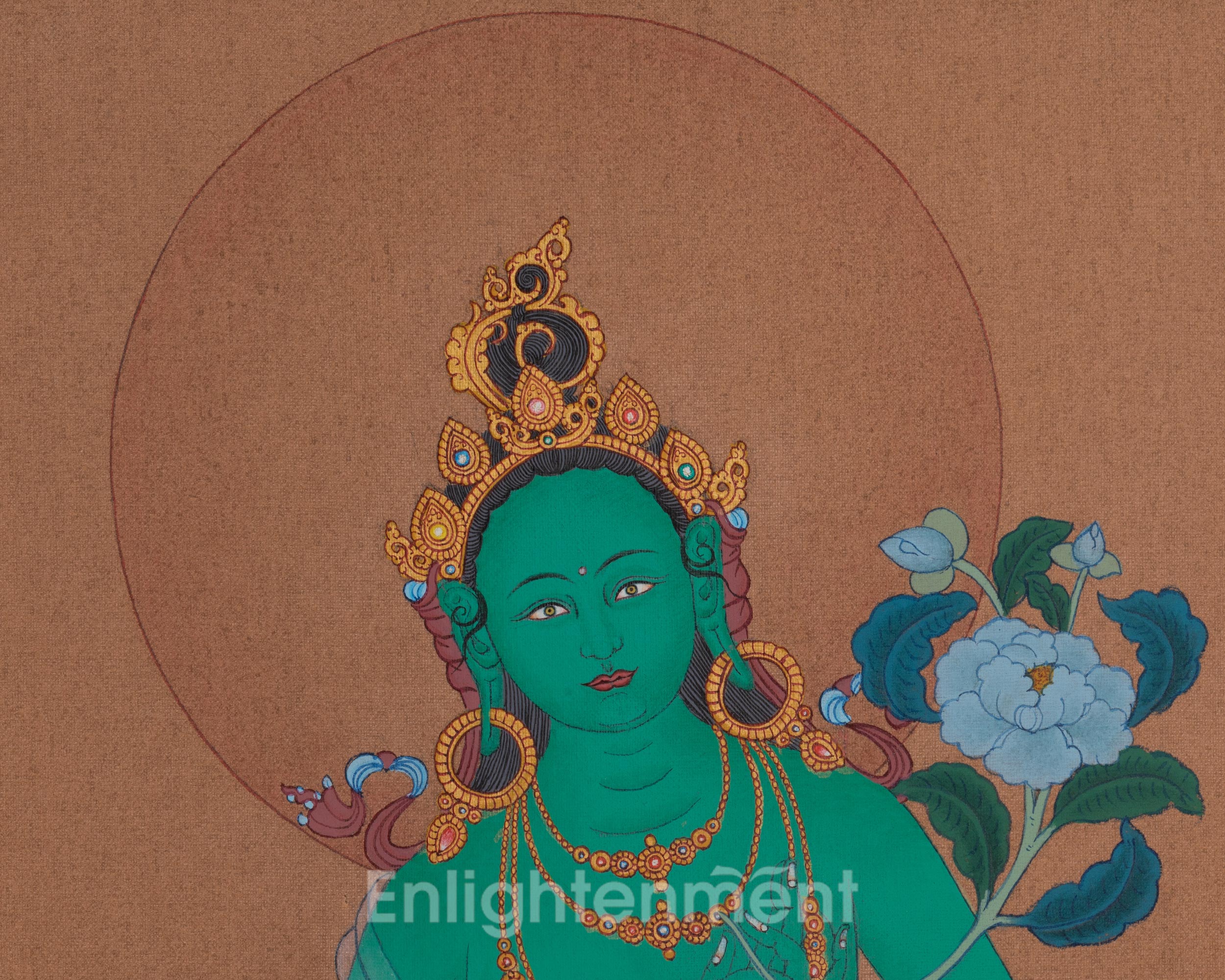Authentic Green Tara Art | Sacred Symbol of Compassion and Enlightened Action