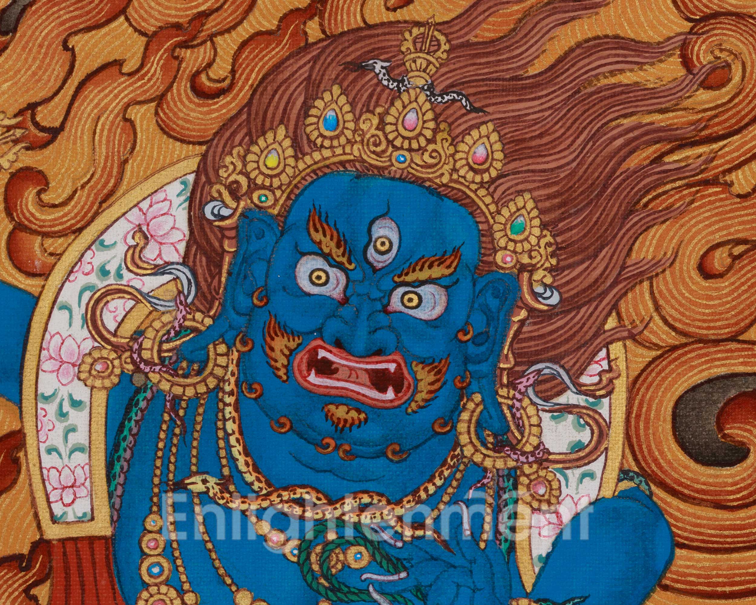 Tibetan Vajrapani Art | Holder of the Thunderbolt | Protector of The Buddha