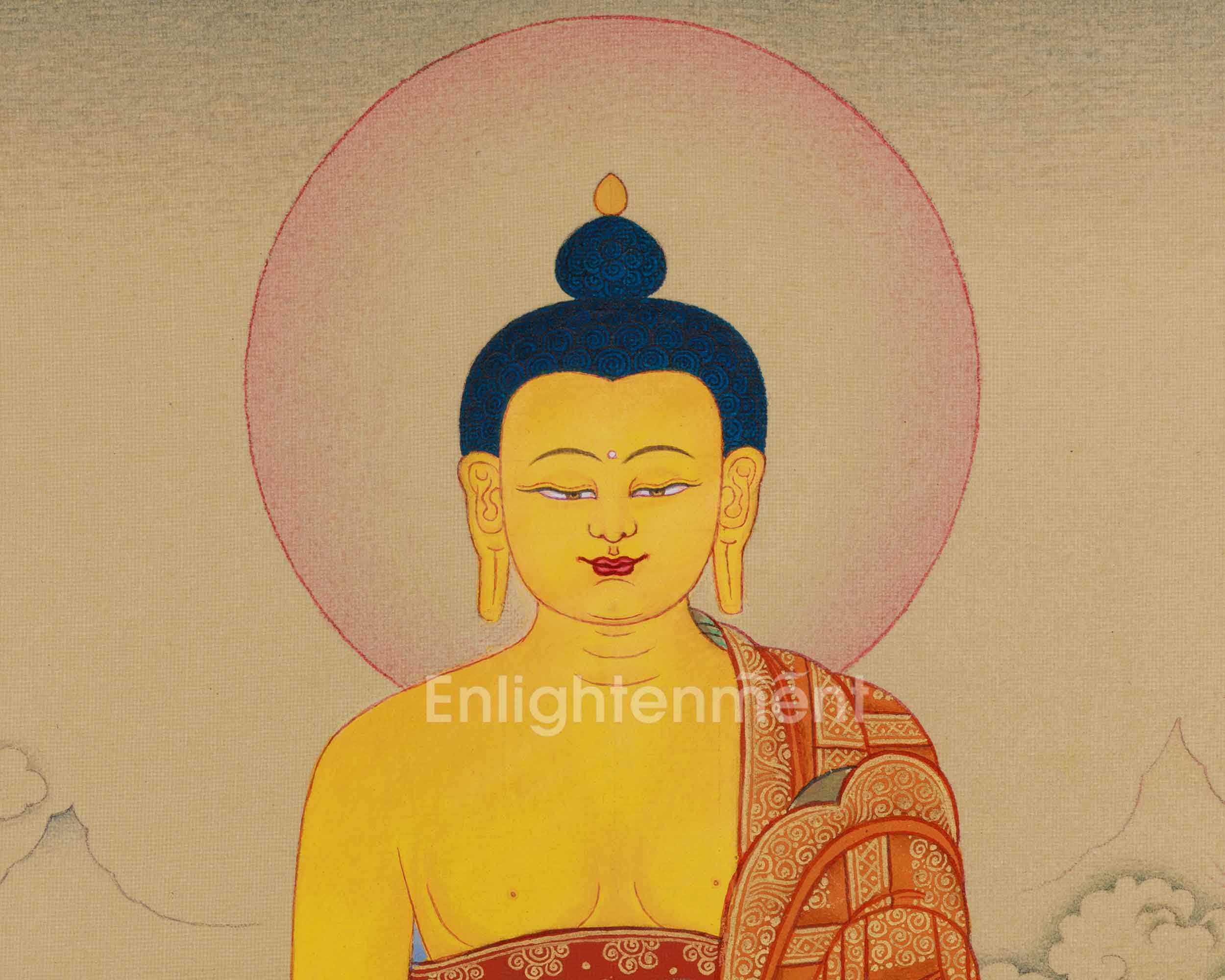 Hand-Painted Thangka Of Shakyamuni Buddha | Buddhist Thangka
