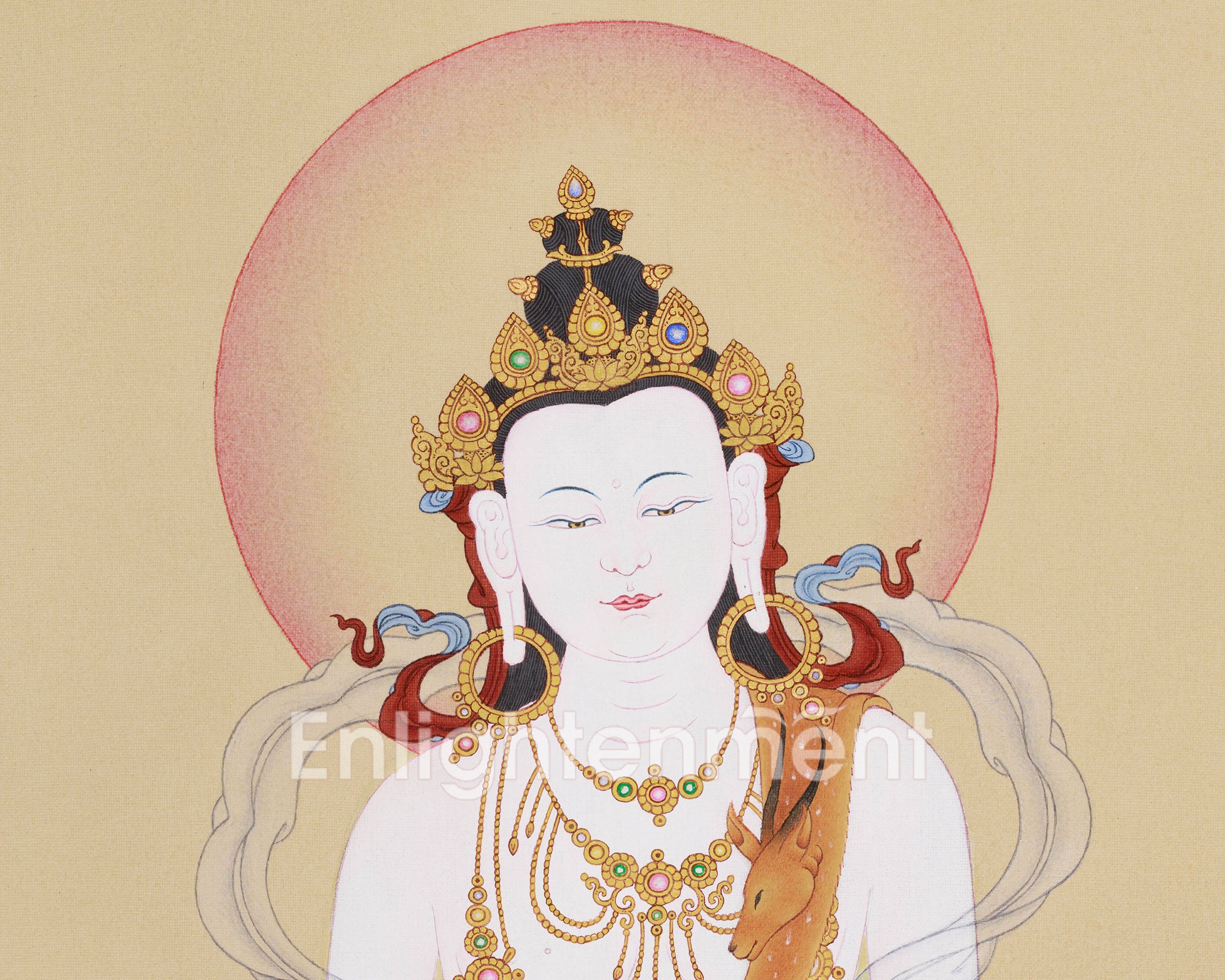 Two-Arms Chenrezig Painting | Exclusive Spiritual Protection