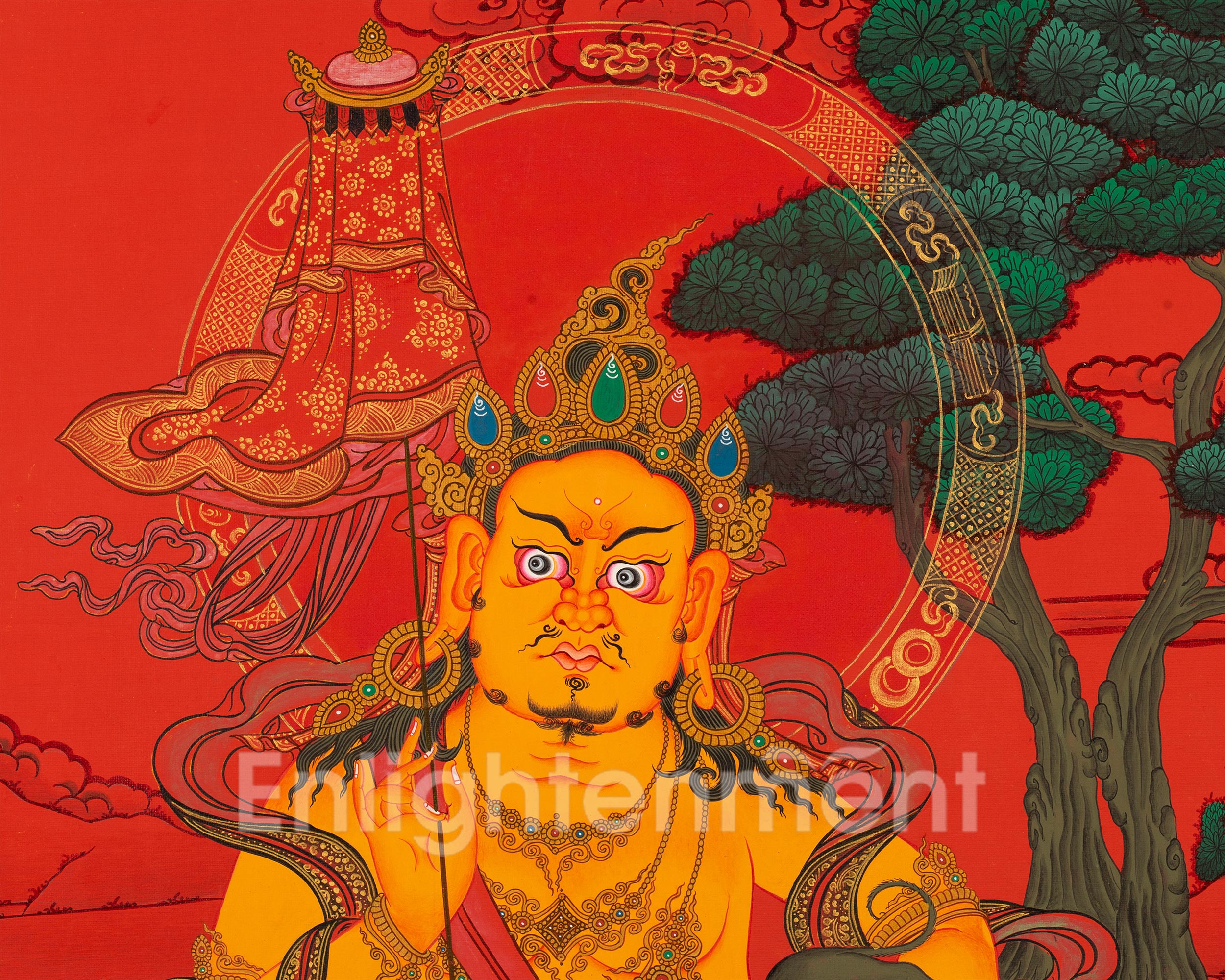 Hand-Painted Namtoshe Thangka | The Wealth Deity of Prosperity and Abundance
