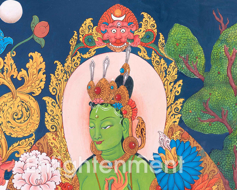 Traditional Arya Tara Thangka Painting | Mother Tara Goddess of Compassion