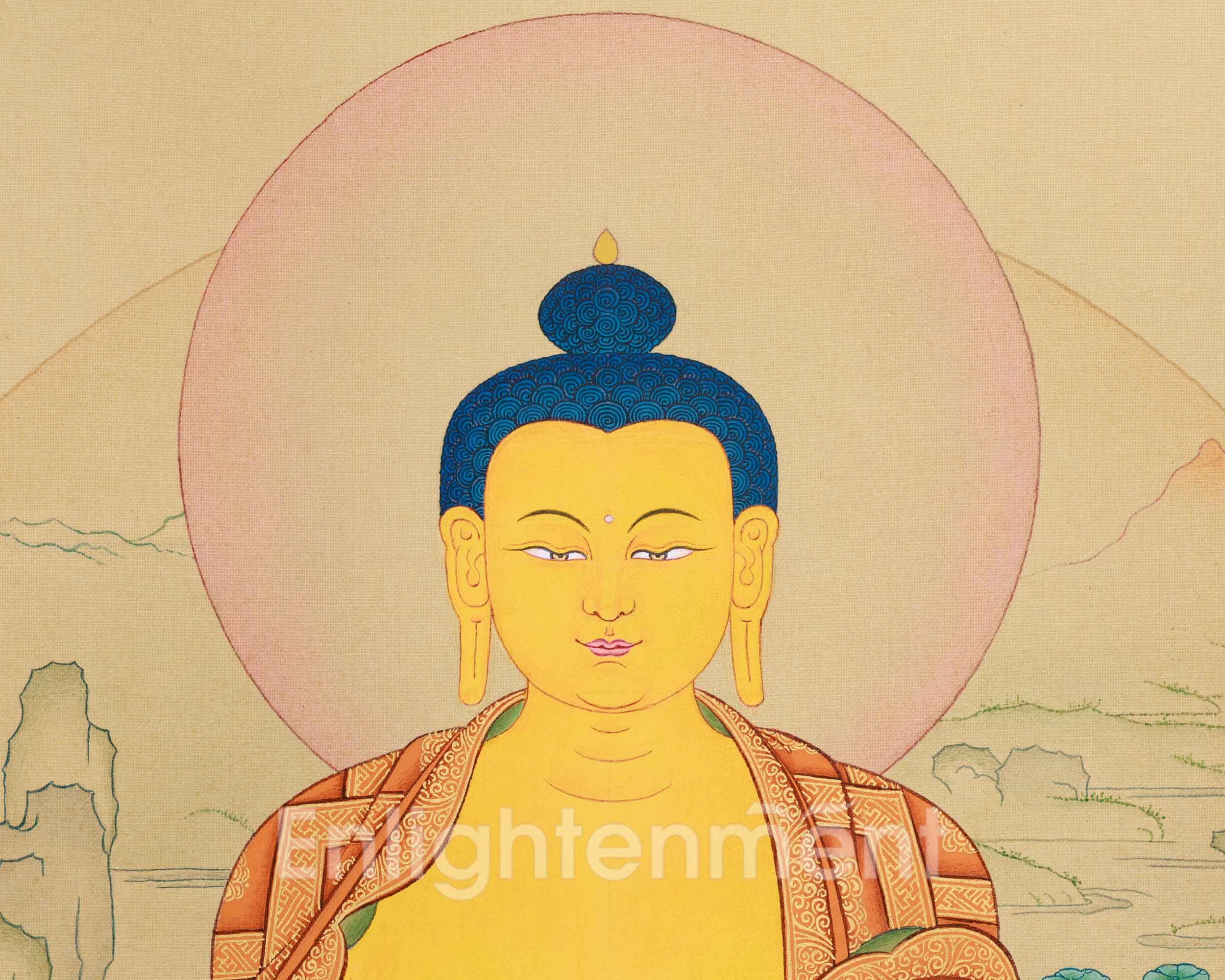 Historical Shakyamuni Buddha Painting | The Enlightened One’s Journey to Awakening