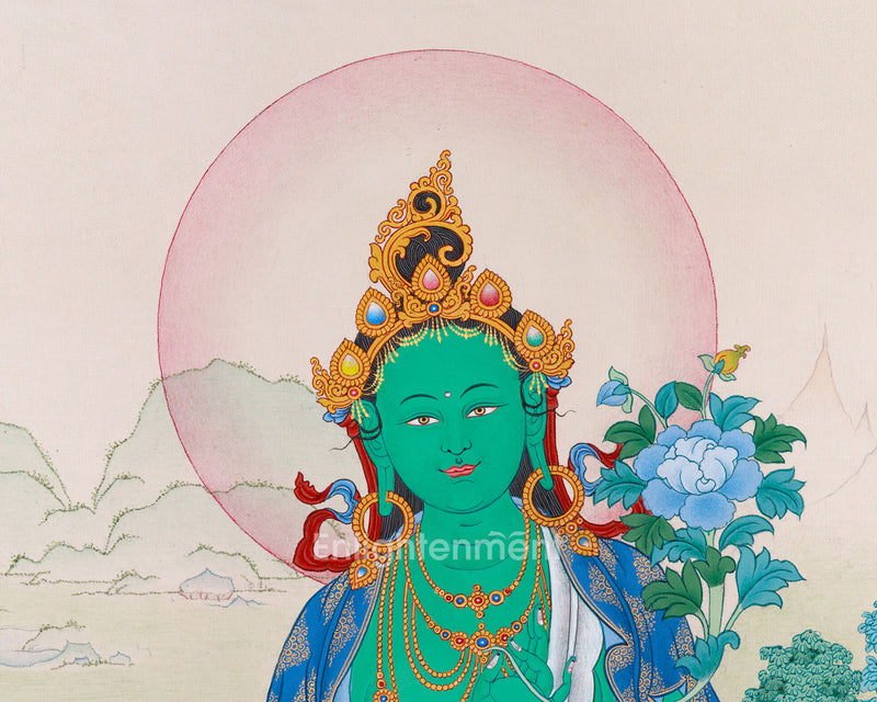 The Great Mother | Green Tara Thangka