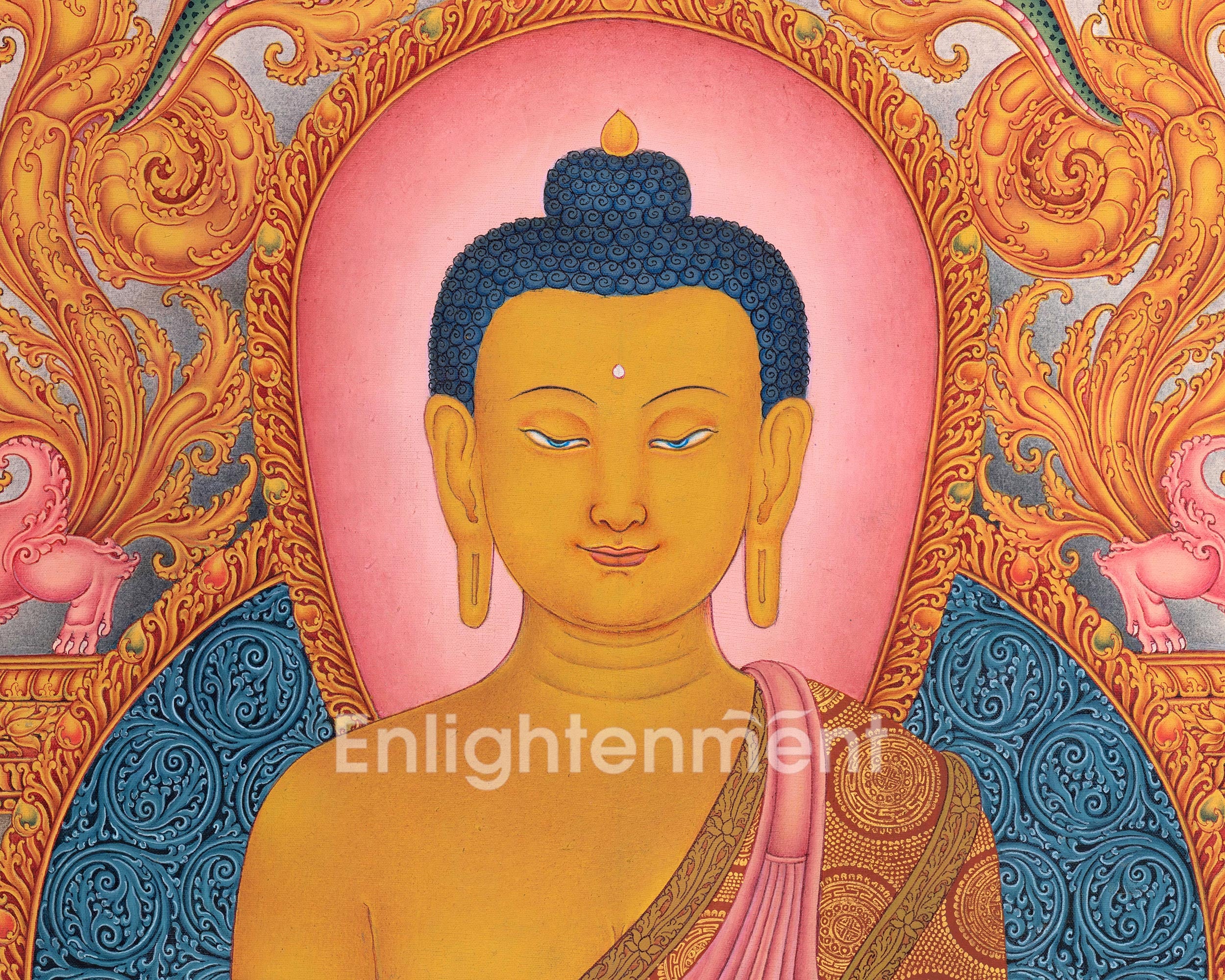 Hand Painted Thangka Of Siddhartha Gautama | Traditional Shakyamuni Buddha Art