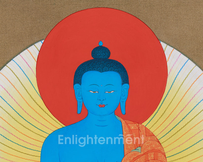 The Healing Buddha Thangka | Bhaisajyaguru Spiritual Decor