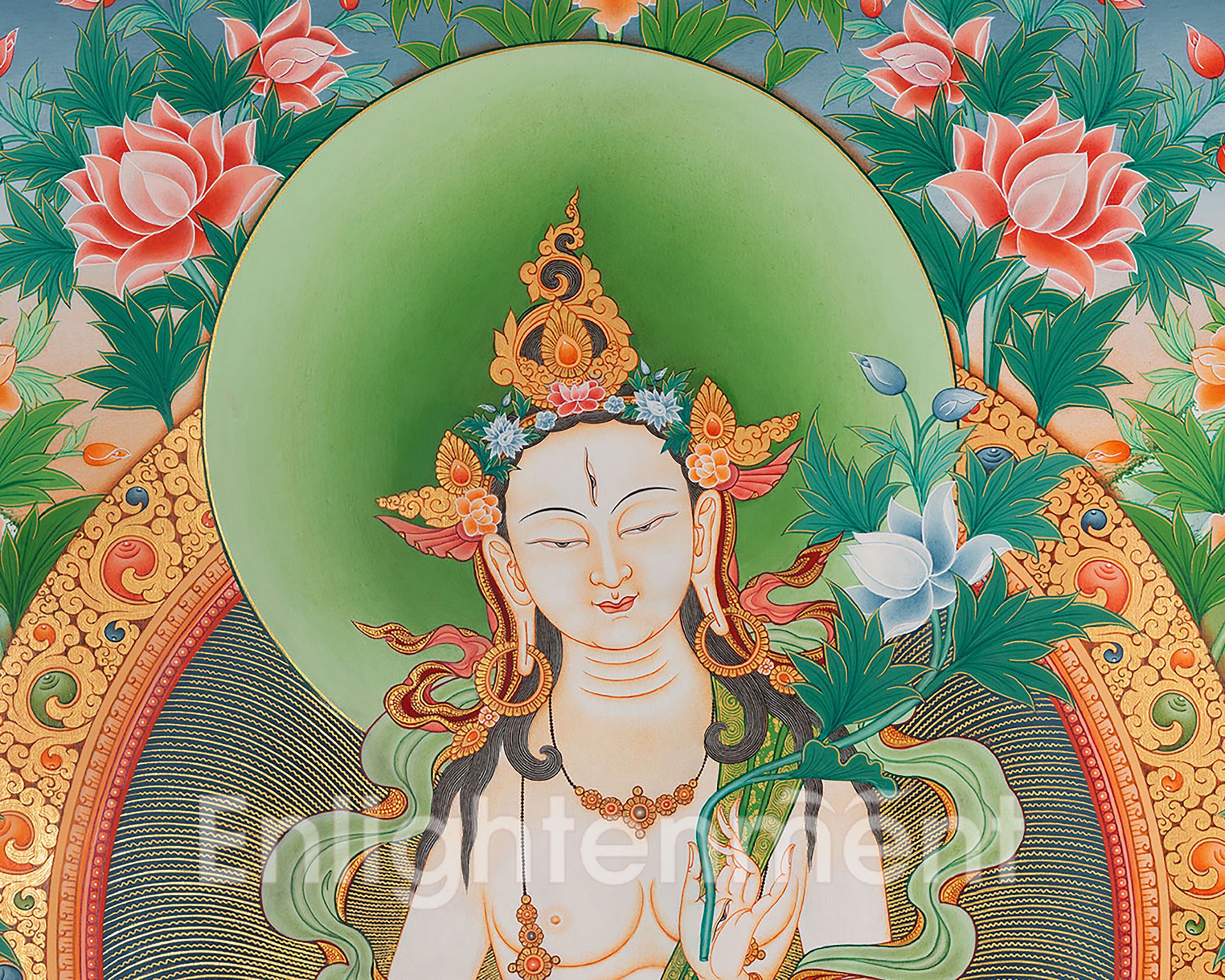 Exclusive Goddess Arya Tara Thangka | Seven-Eyed Tara Bodhisattva