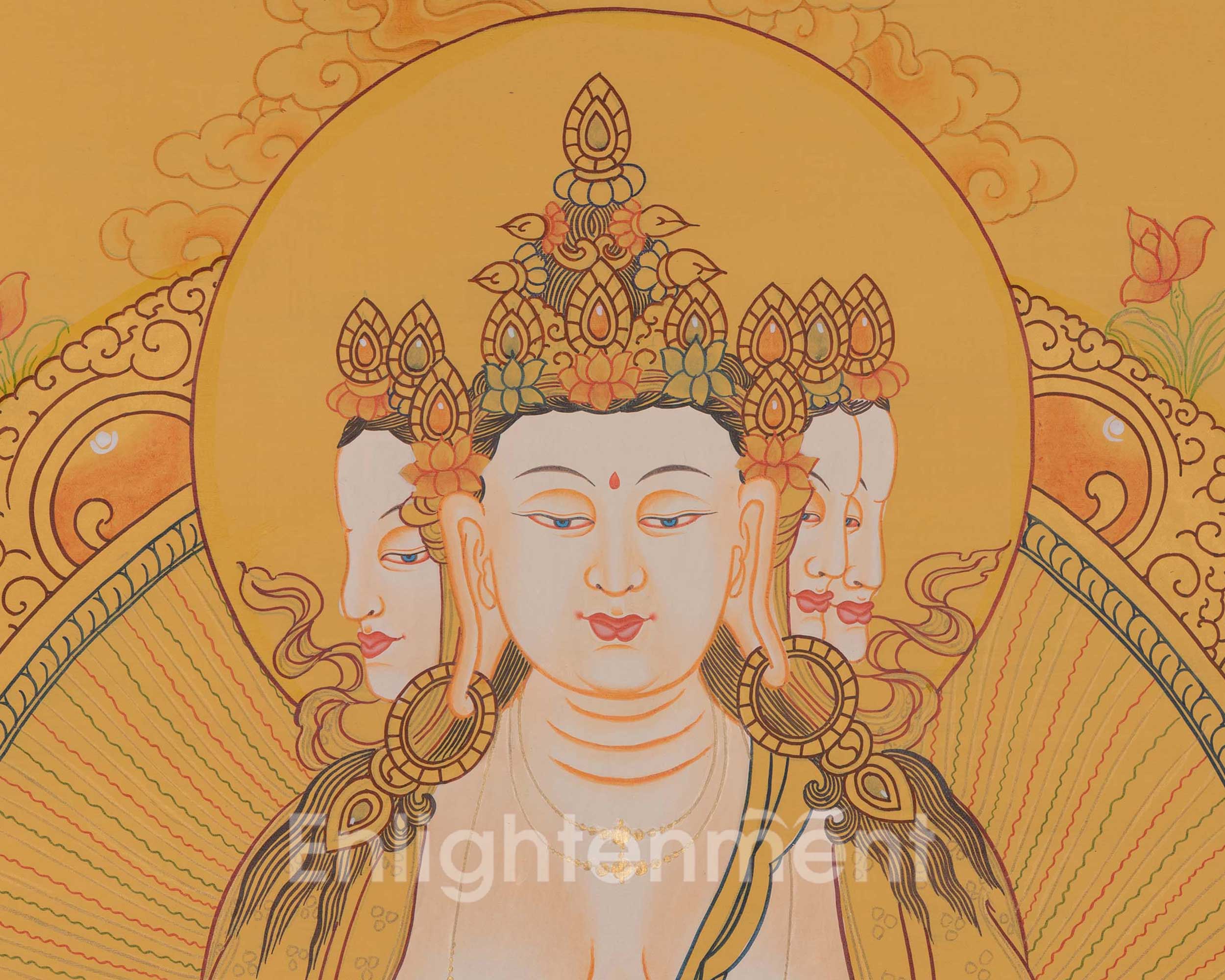 Cosmic Buddha Vairocana | Tibetan Thangka Painting