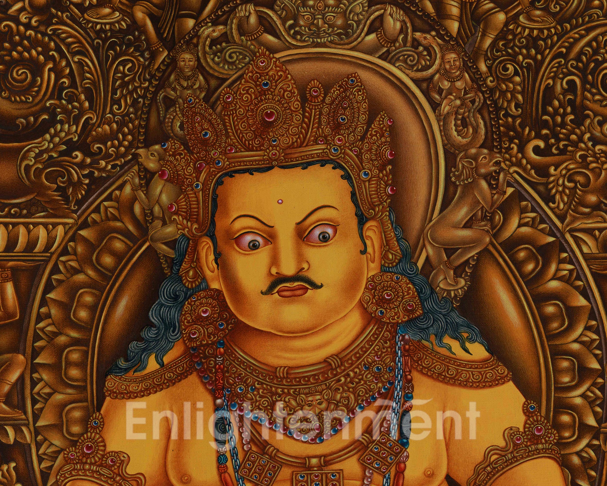 A Realistic Portrayal of Deity of Wealth, Jambhala | The Guardian of Prosperity