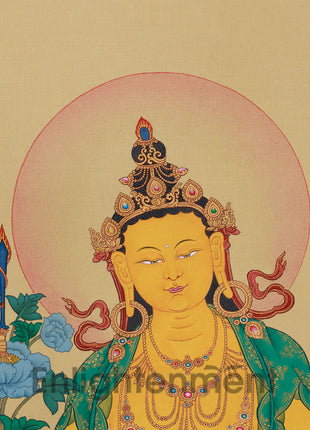Rare Wisdom Bodhisattva Manjughosa | Traditional Masterpiece for Collectors
