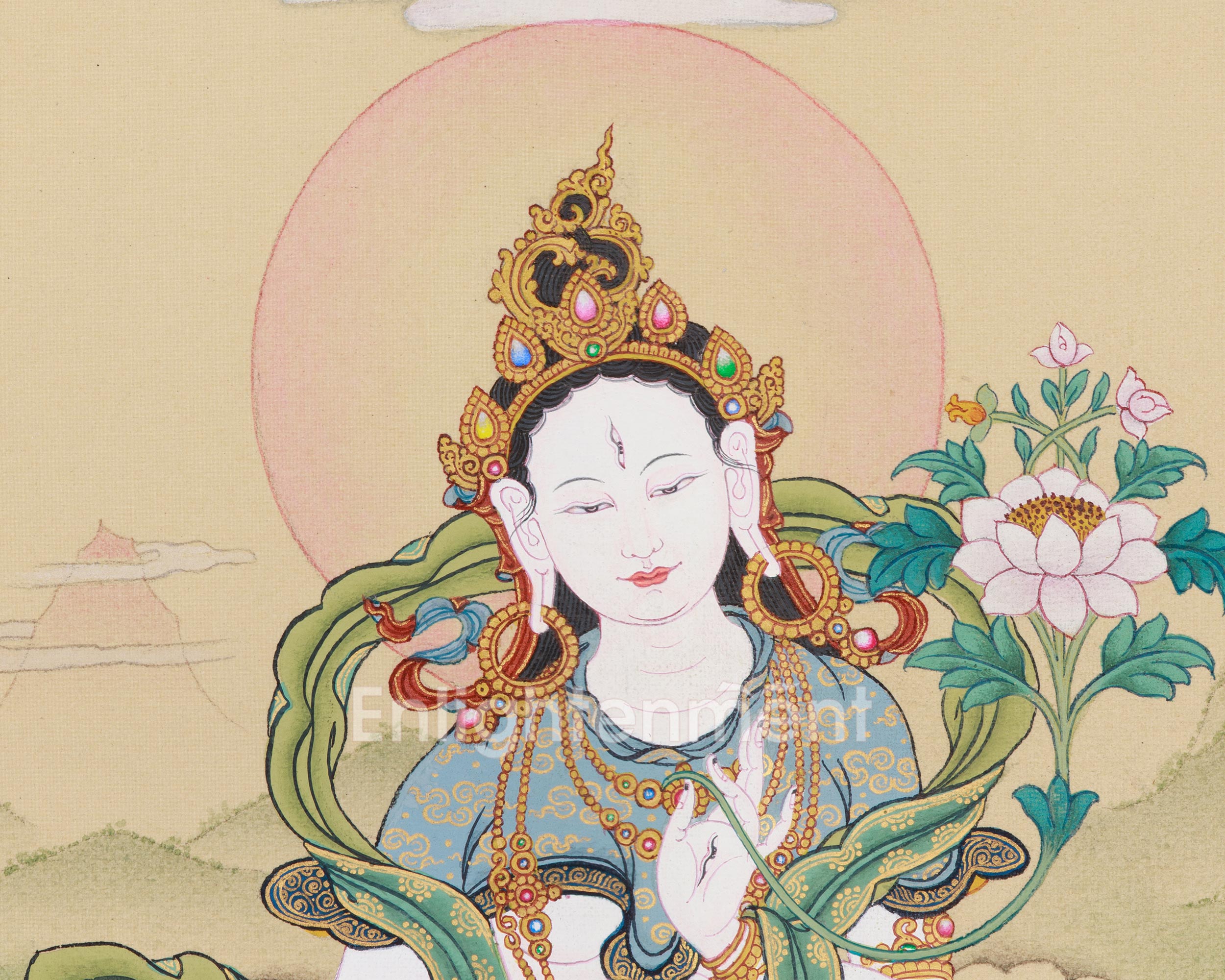 White Tara with Buddha Amitabha | The Divine Union of Compassion and Infinite Light