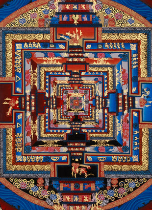 The Kalachakra Mandala Thangka | Tibetan Artwork of the Wheel of Time
