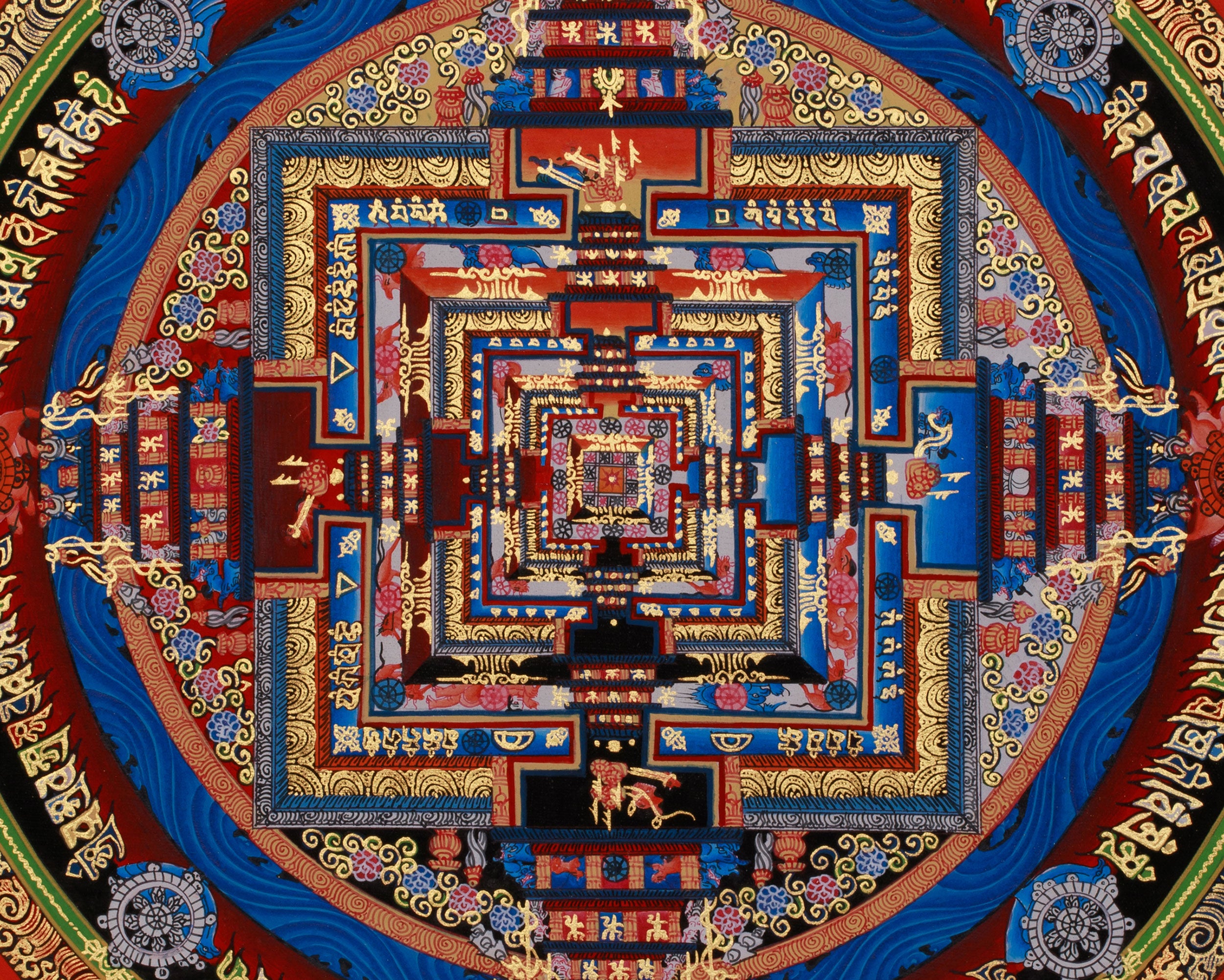The Kalachakra Mandala Thangka | Tibetan Artwork of the Wheel of Time