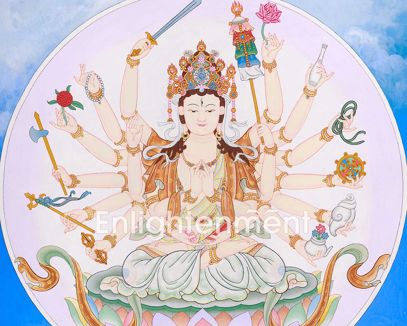 Cundi Thangka, Tantric Buddhist Goddess Art | Religious Art for Mediation