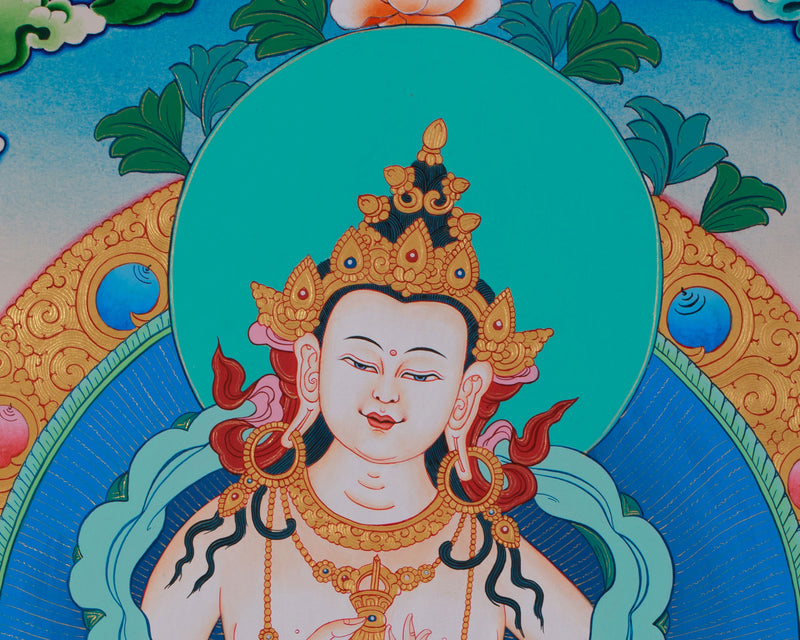 Vajrasattva (Dorje Sempa) Thangka | Purification and Spiritual Transformation