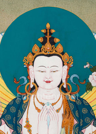 Chenrezig, Manjushri and Vajrapani, Trio Bodhisattva Thangka
