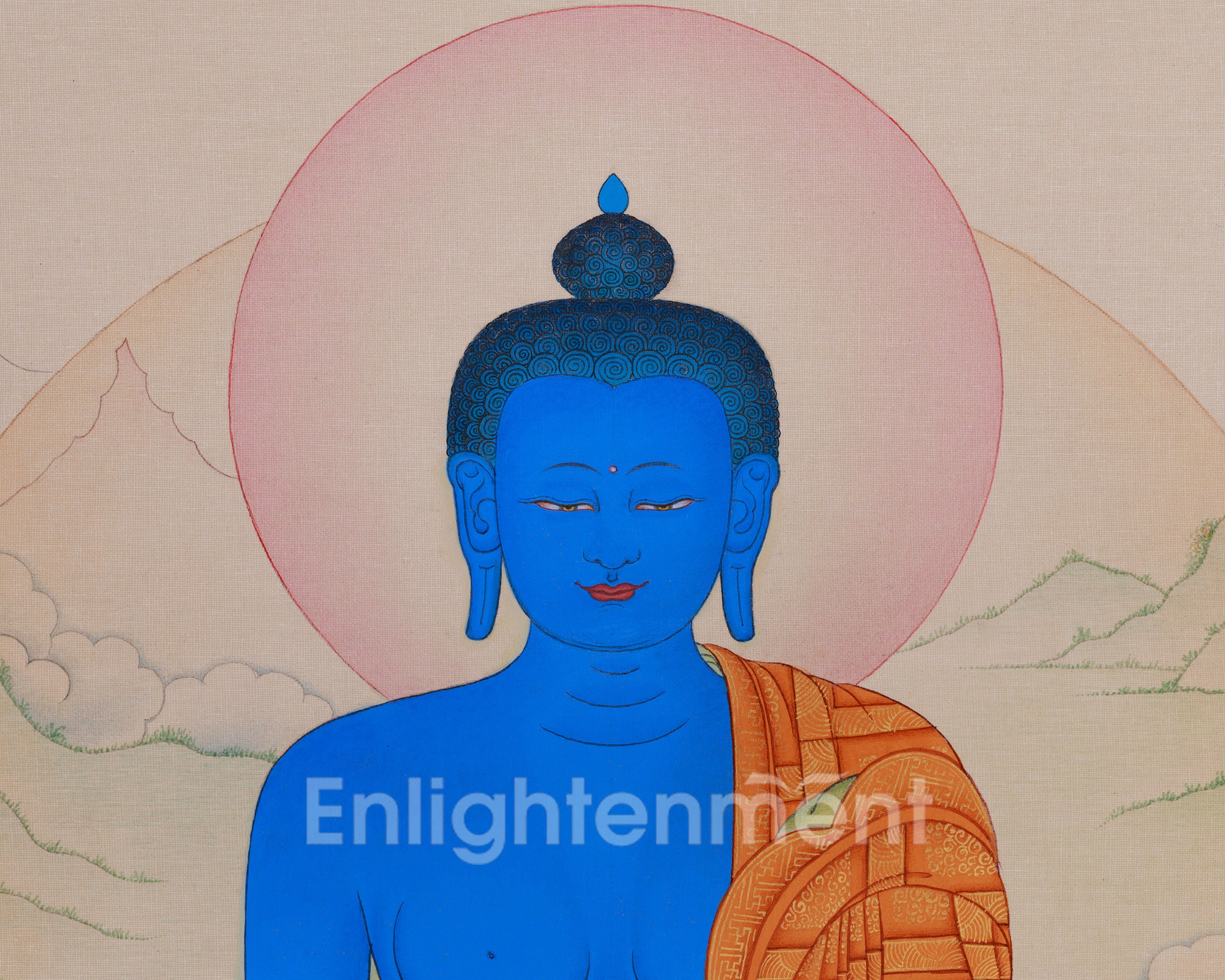 Divine Medicine Buddha Thangka | A Sacred Representation of Healing and Protection