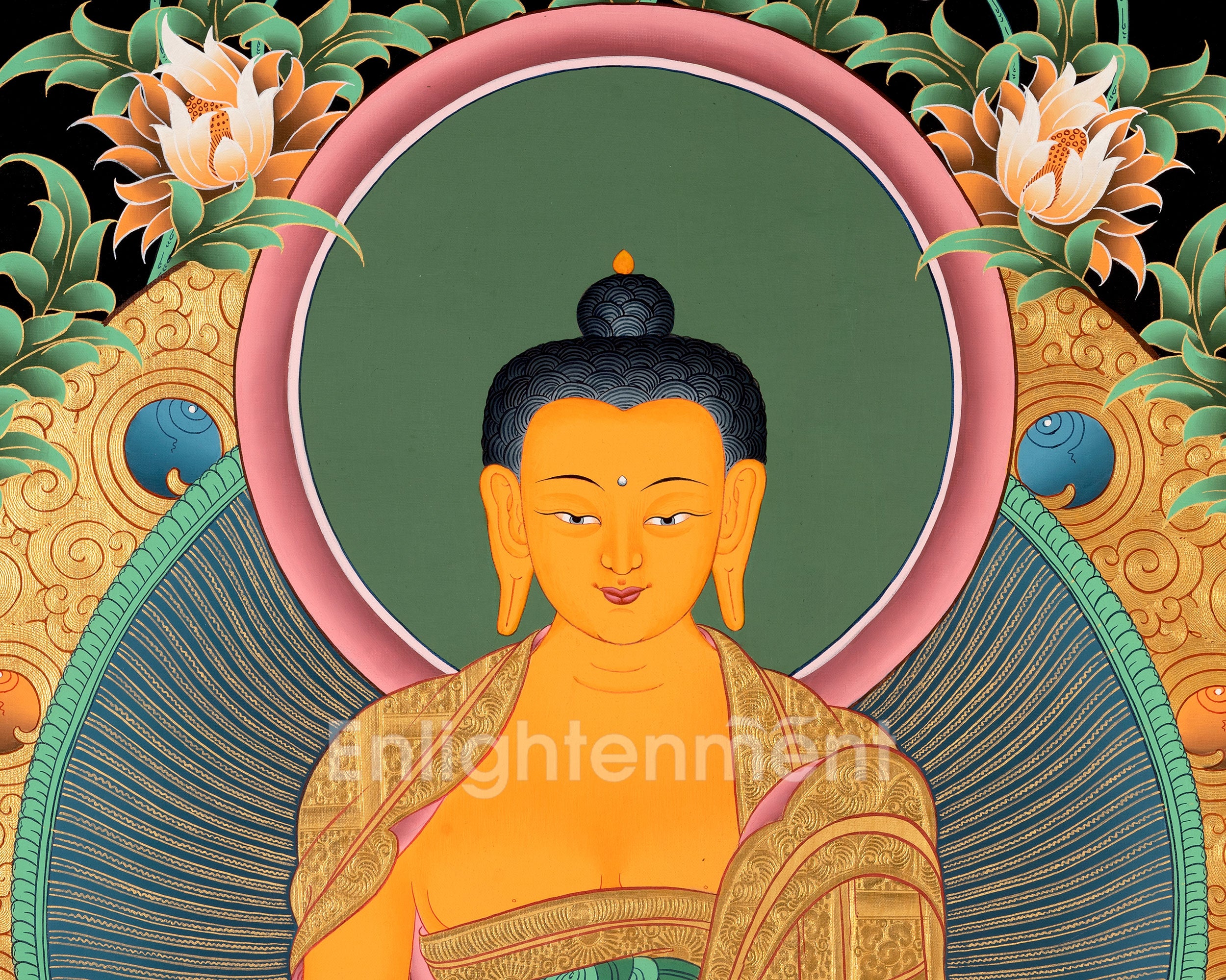 Religious Shakyamuni Buddha Thangka  | Buddhist Art | Wall Decors